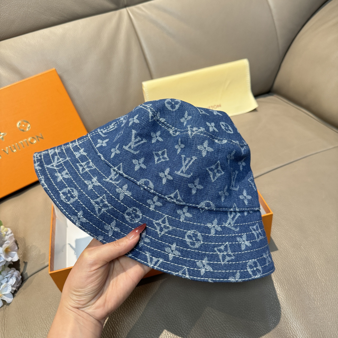 루이비통(LV) 모노그램 데님 자카드 버킷햇 모자