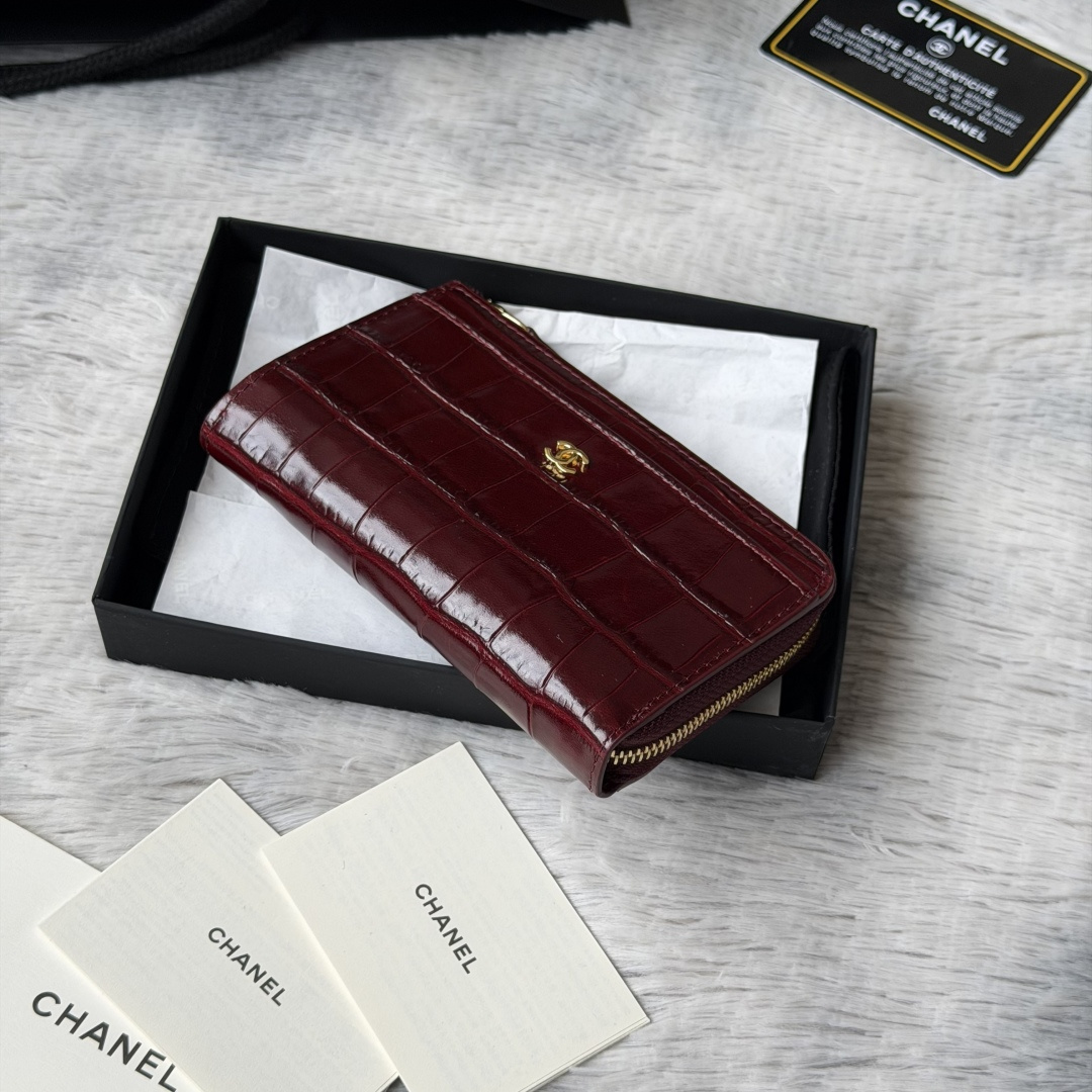 Chanel 26S CF 샤넬 지퍼 카드·코인 파우치 지갑