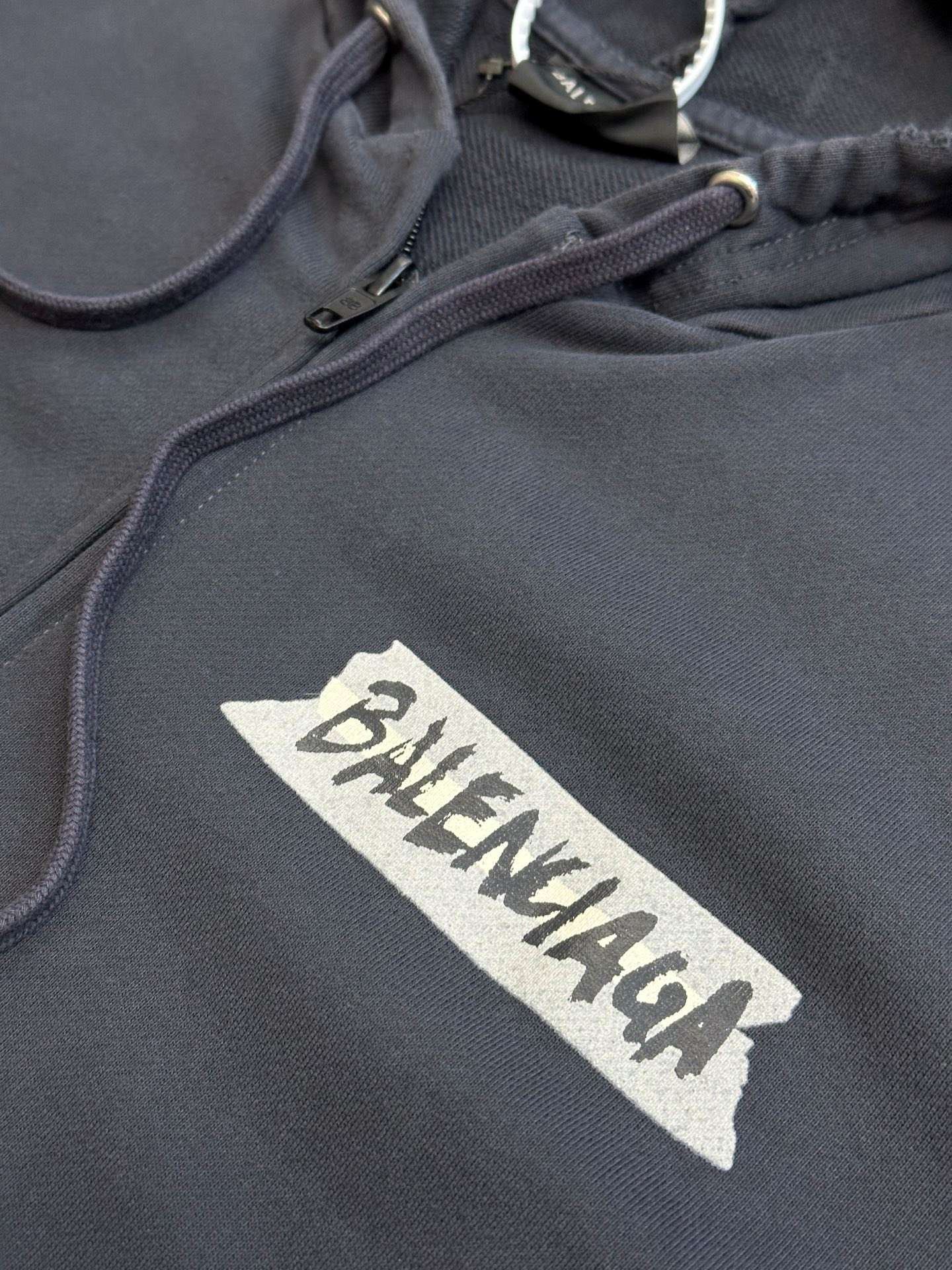 발렌시아가(BALENCIAGA) 워싱 프린트 오버핏 후드 집업 의류
