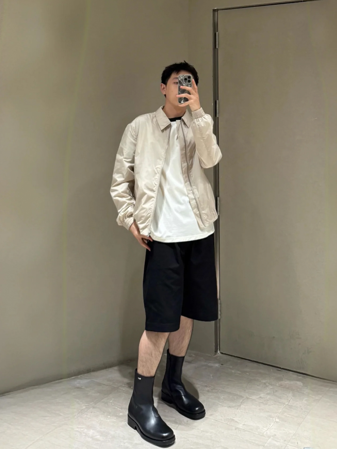 아크네(Acne studios) 로고 테크 집업 재킷 상의 의류