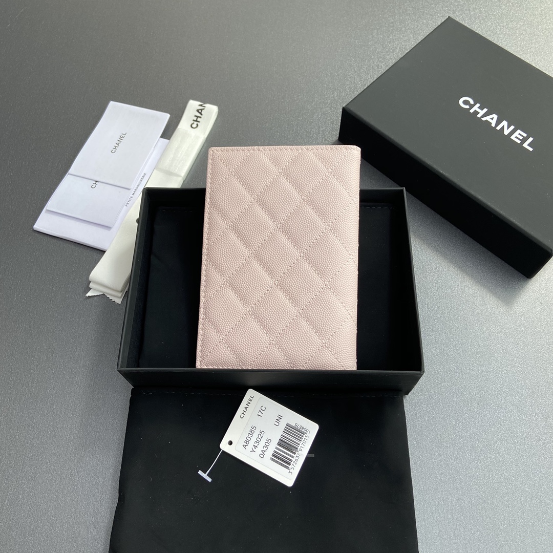 [Chanel] 샤넬 램스킨 퀼팅 패스포트 홀더/여권 지갑
