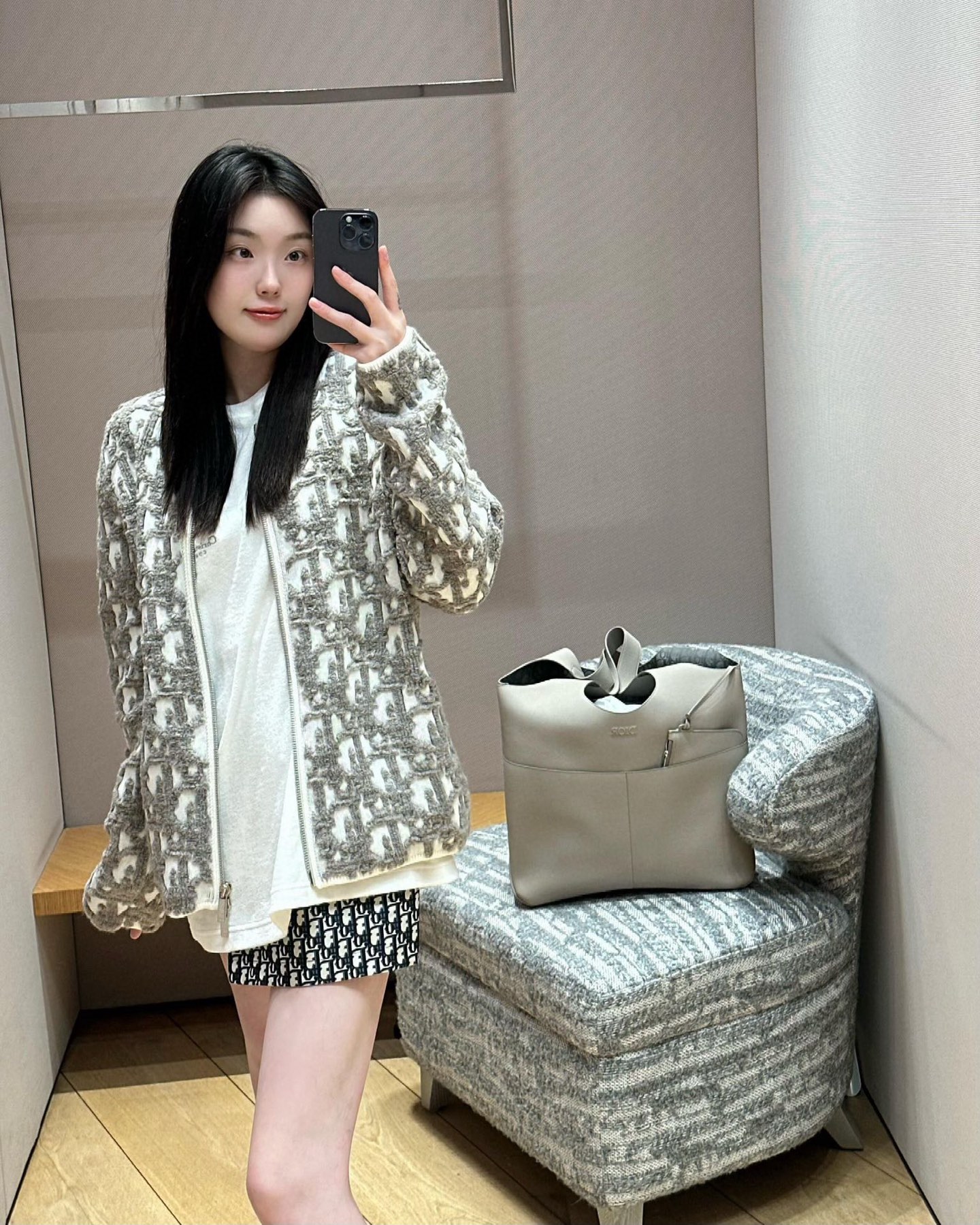 디올(DIOR) 오블리크 자카드 집업 니트 재킷 상의 의류