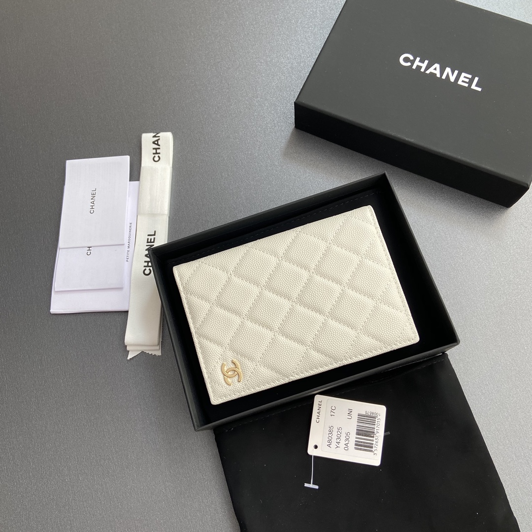 [Chanel] 샤넬 램스킨 퀼팅 패스포트 홀더/여권 지갑