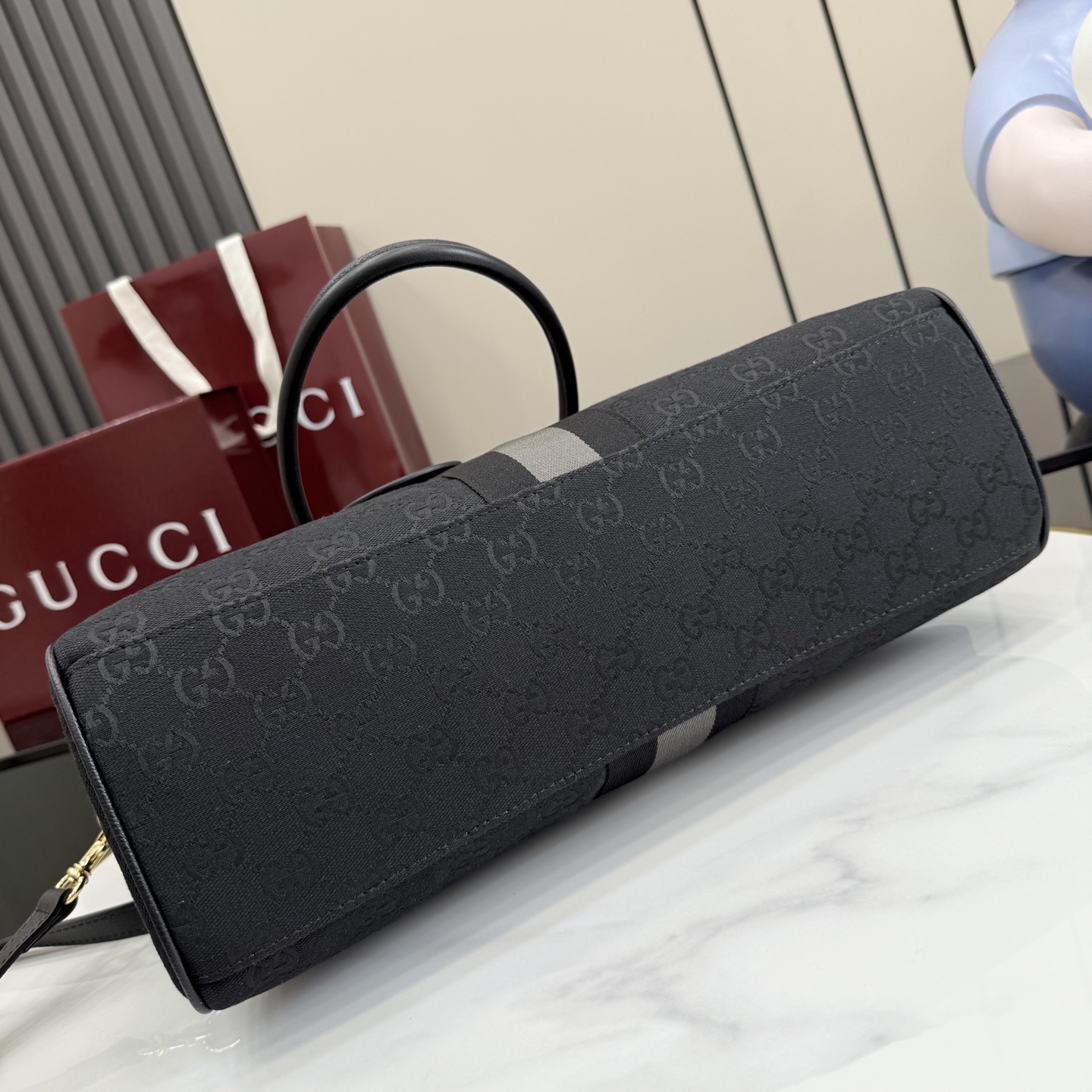 GUCCI 구찌 Gucci 보르세토(Borsetto) 캔버스 핸드백 - 라지 가방