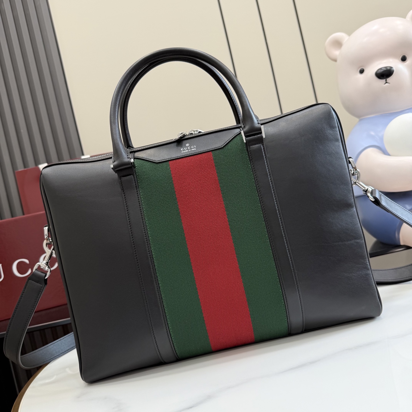 GUCCI 구찌 제너레이션(Generation) 레더 브리프케이스/메신저 - 블랙 가방