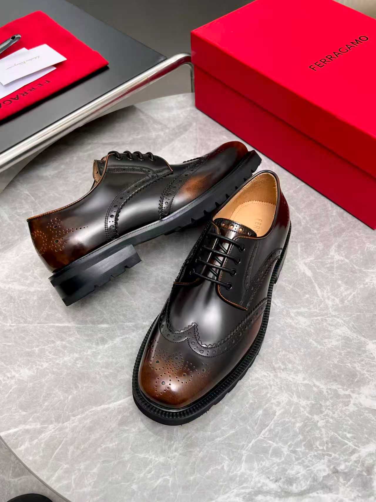 Ferragamo 페라가모 클래식 남성 더비 슈즈 구두 신발