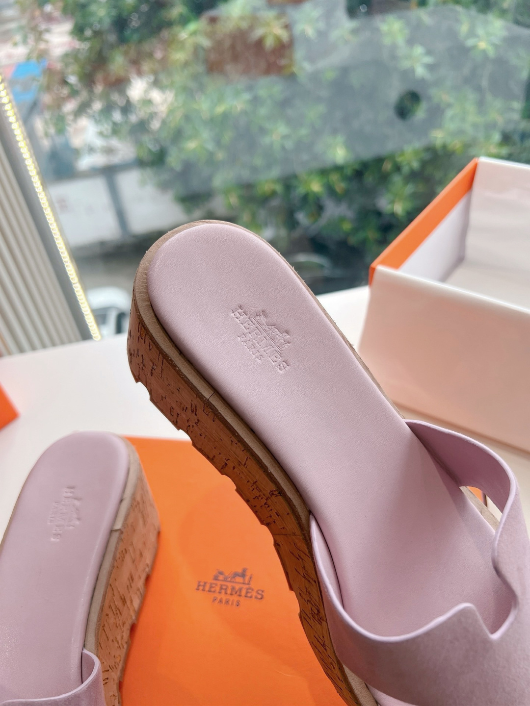 에르메스(HERMES) 웨지힐 슬리퍼 신발