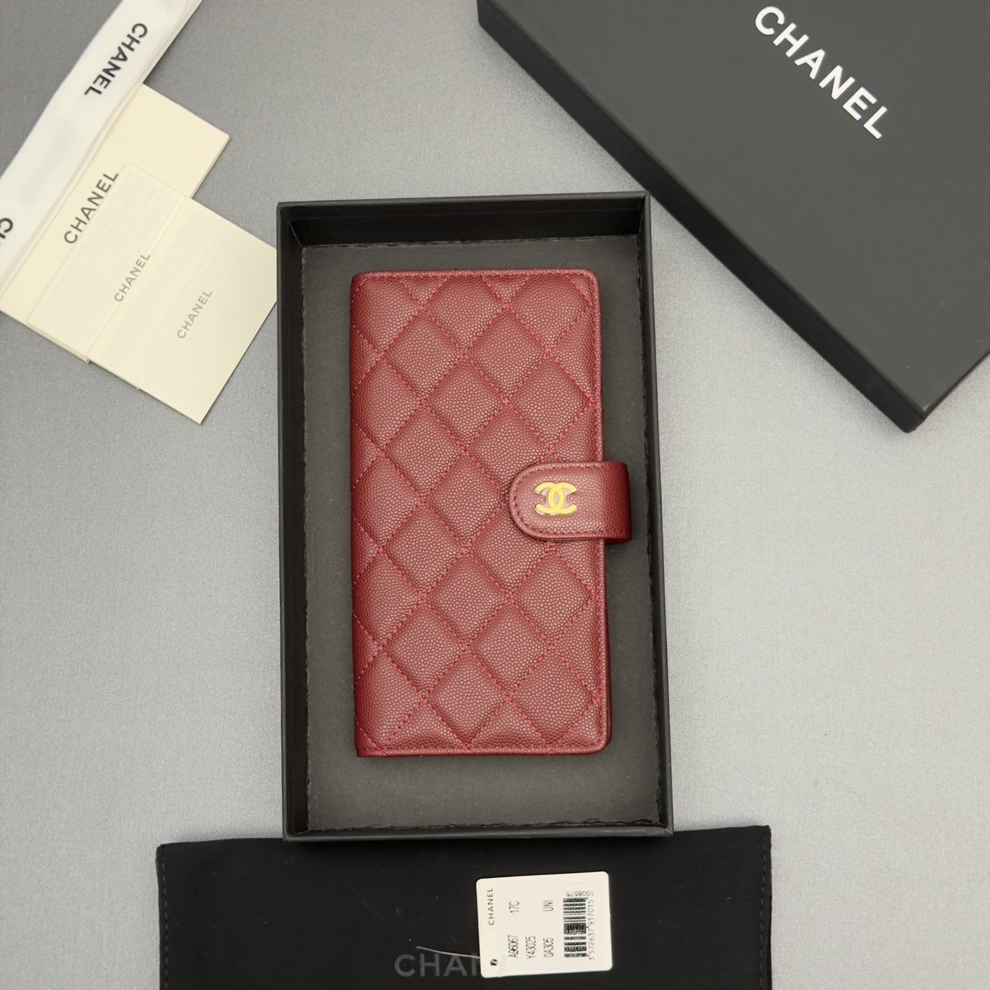 Chanel 샤넬 퀼팅 롱 월렛 지갑