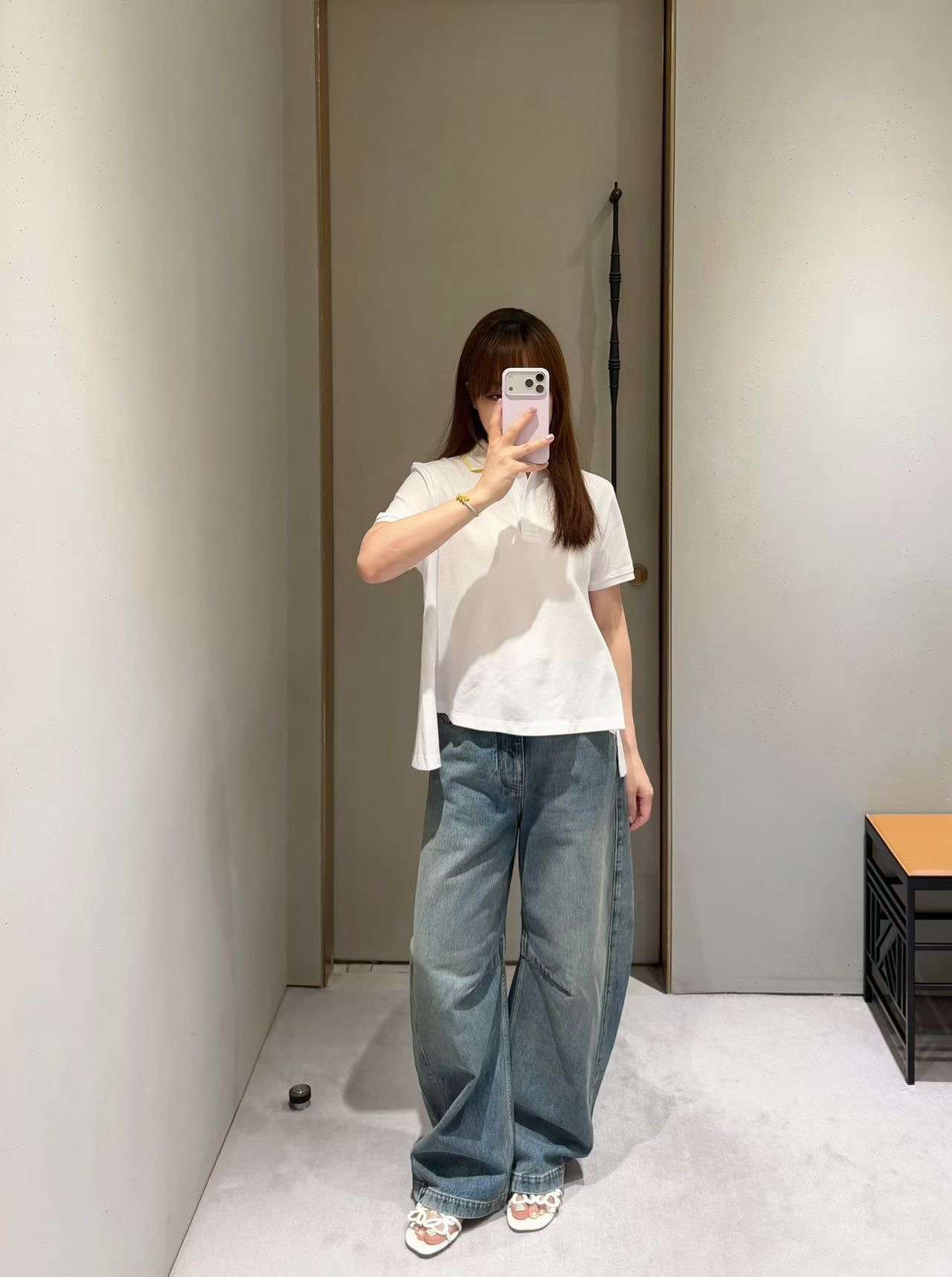 로에베(LOEWE) 언밸런스 폴로 티셔츠 상의 의류