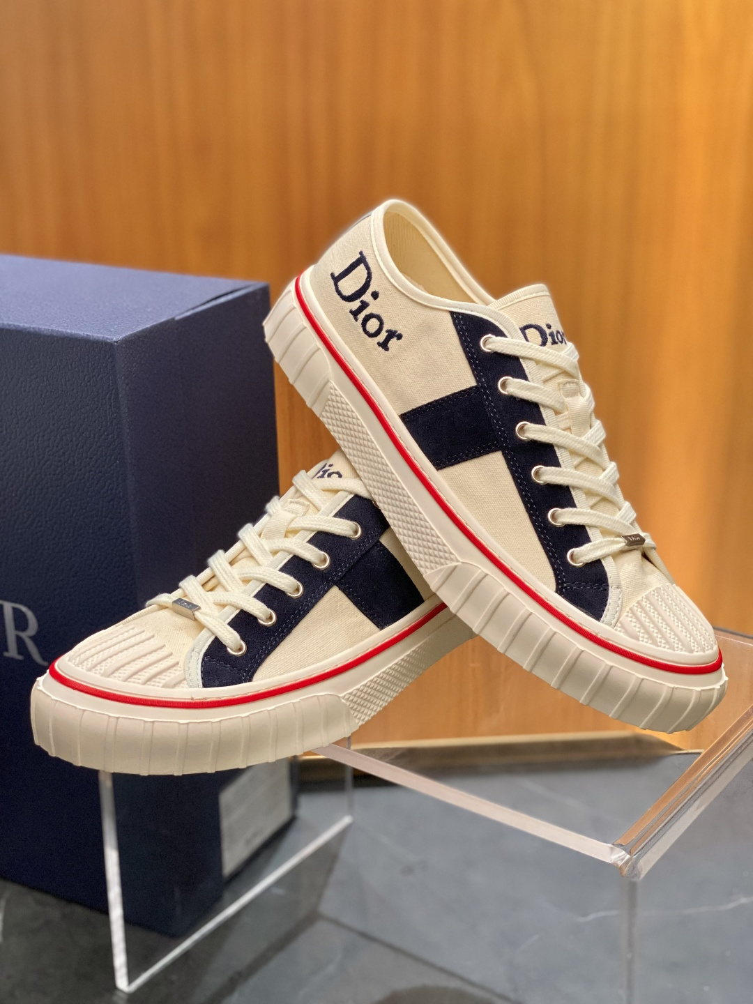 [Dior] 디올 후퍼(Hooper) 로우탑 캔버스 스니커즈 신발