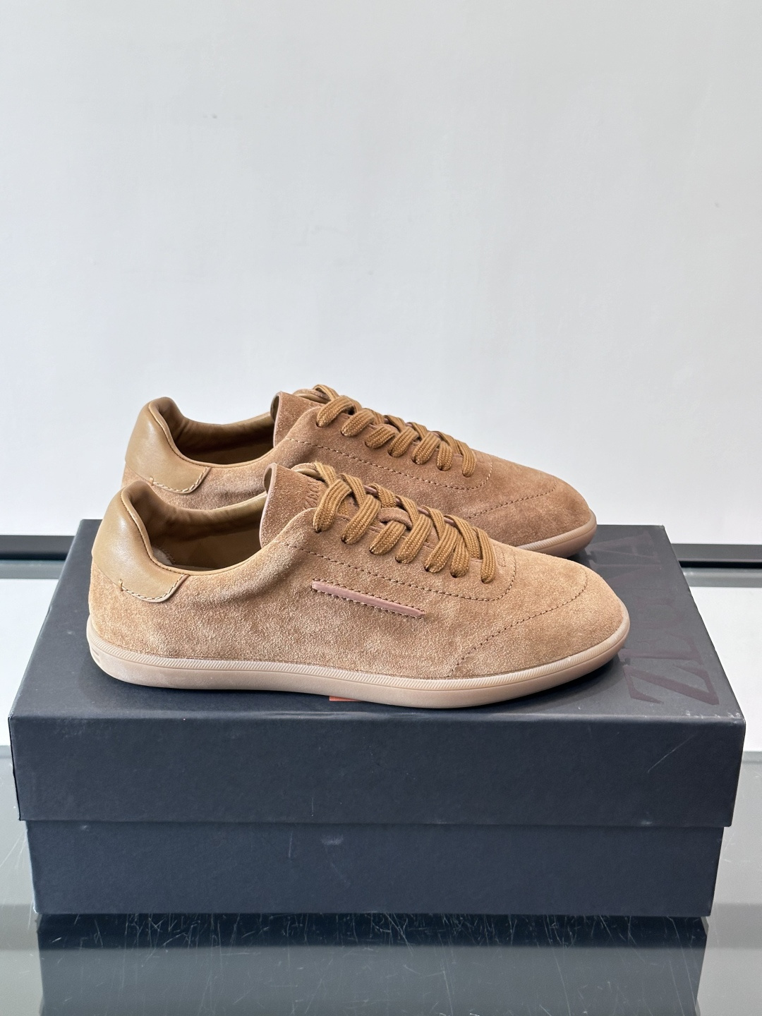 [Ermenegildo Zegna] 제냐 맨즈 올드머니 스웨이드 스니커즈 신발 복제