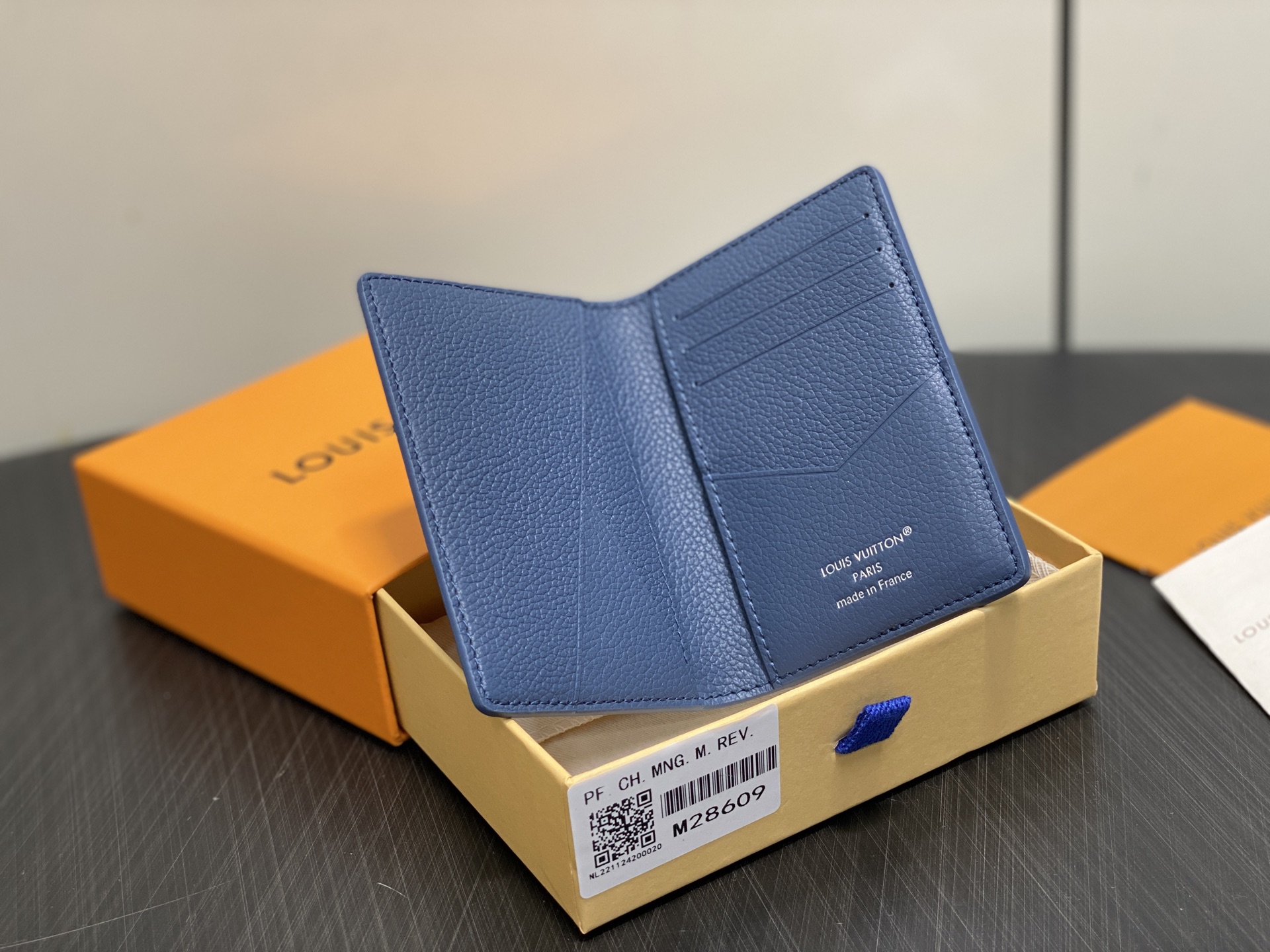 [Louis Vuitton] LV 루이비통 다모플라주 모자이크 포켓 오거나이저 (블루) 지갑