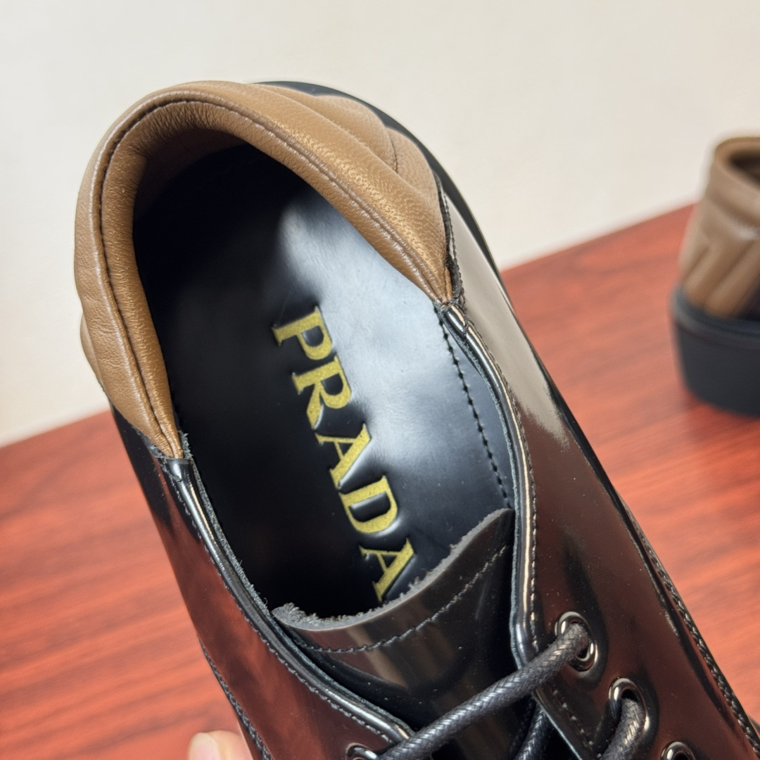 PRADA 프라다 투웨이 가죽 더비 슈즈 구두 신발