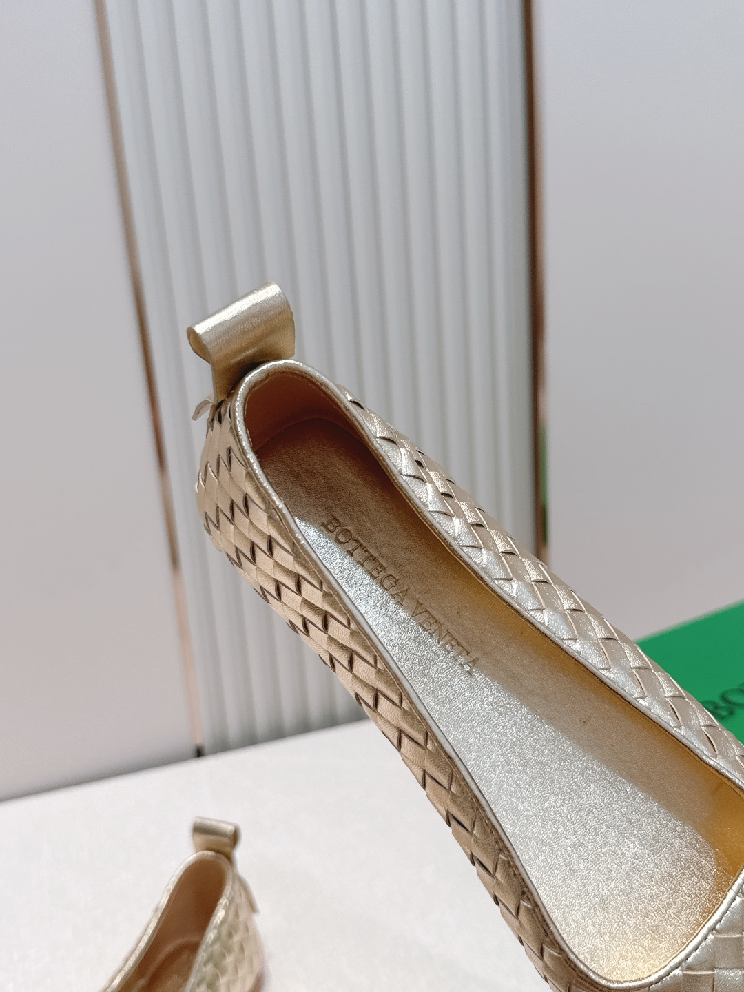 보테가 베네타(BOTTEGA VENETA) 위빙 메리제인 플랫 발레 슈즈 신발
