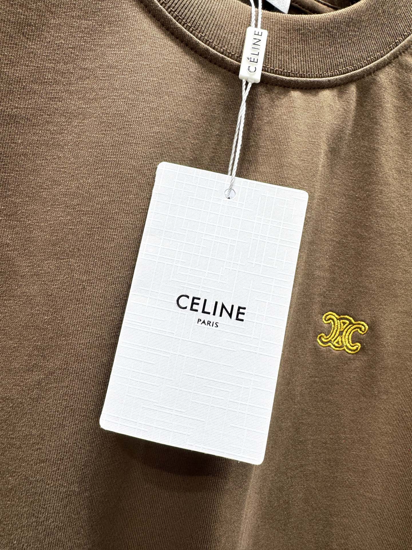 셀린느(CELINE) 트리옹프 자수 반팔 티셔츠 상의 의류