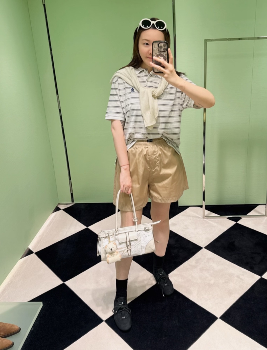 프라다(PRADA) 스트링 밴딩 나일론 쇼츠 의류