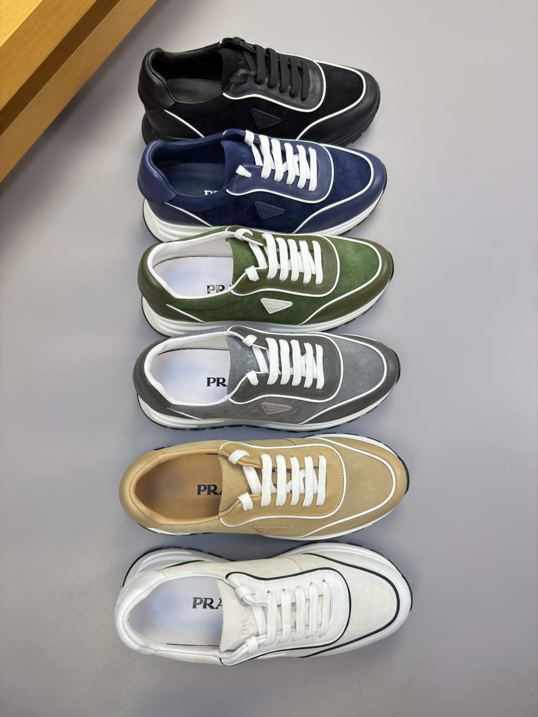 [Prada] 프라다 나파 & 스웨이드 콤비 스니커즈 신발