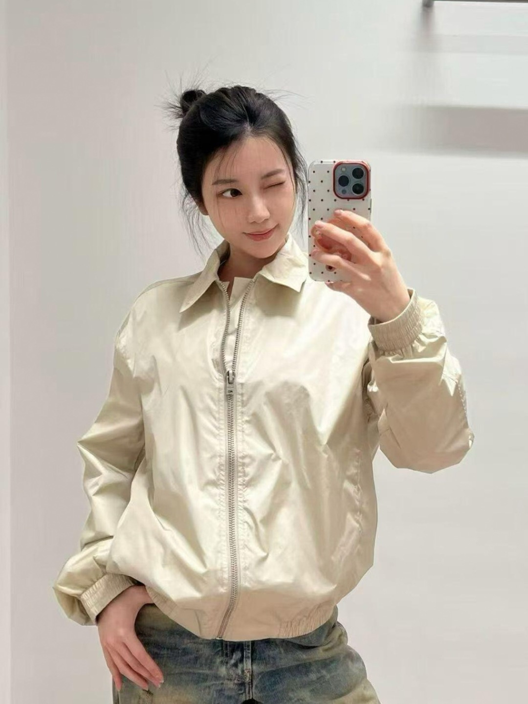 아크네(Acne studios) 로고 테크 집업 재킷 상의 의류