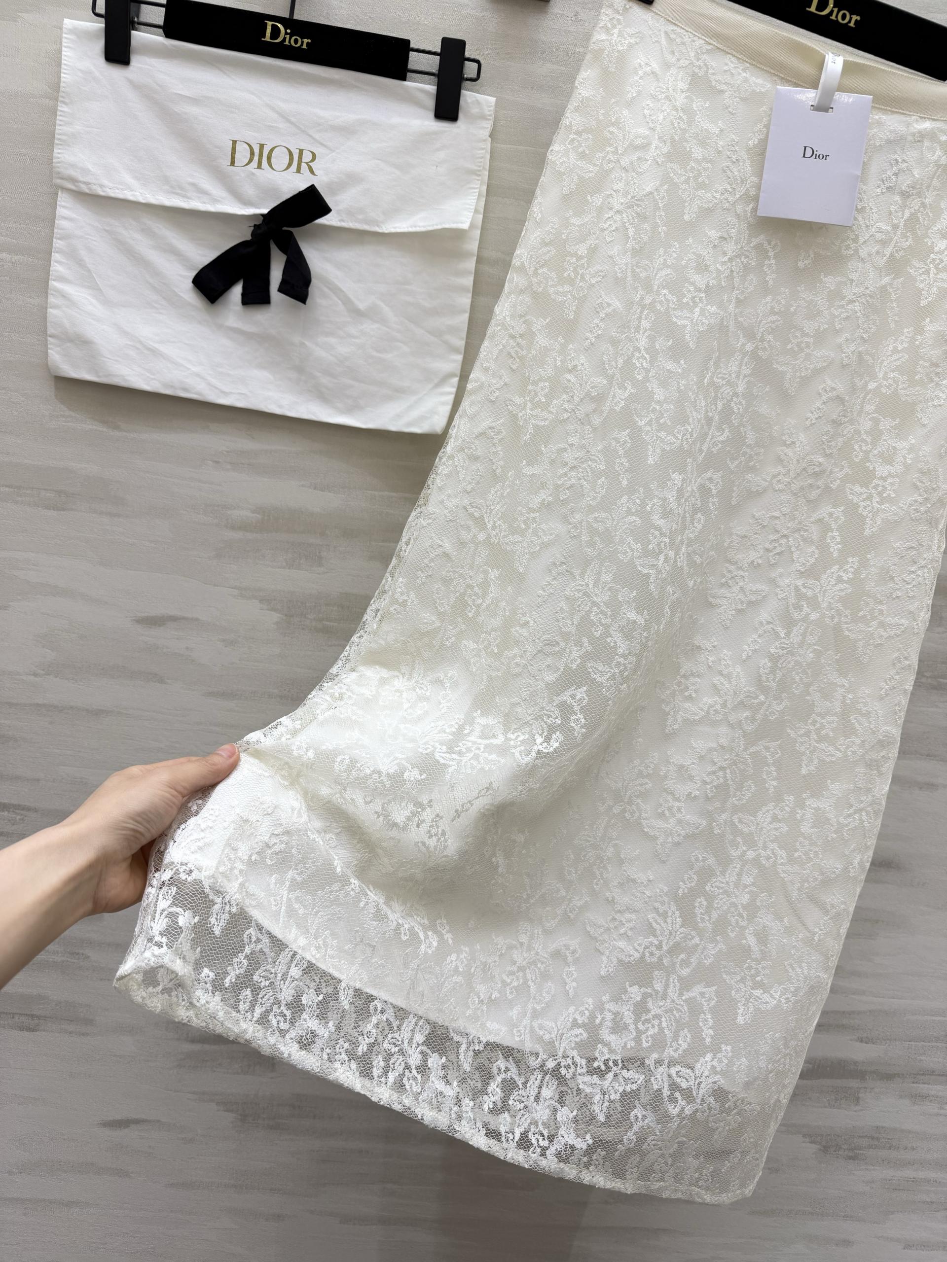 [Dior] 디올 26SS 빈티지 플라워 레이스 머메이드 스커트 치마 의류