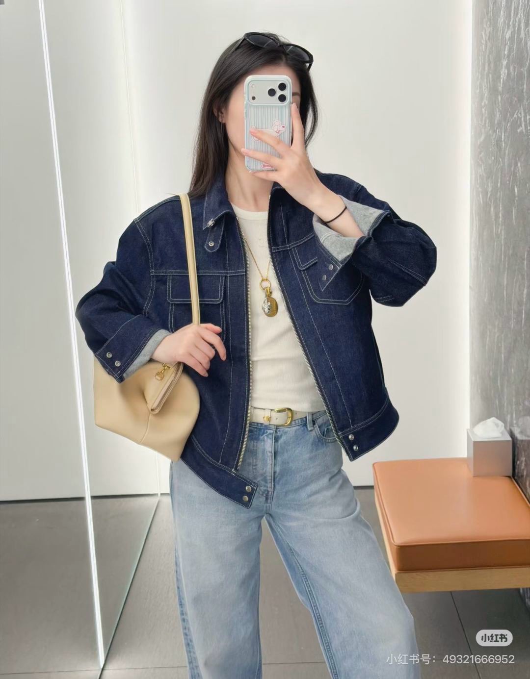 셀린느(CELINE) 크롭 데님 집업 재킷 의류