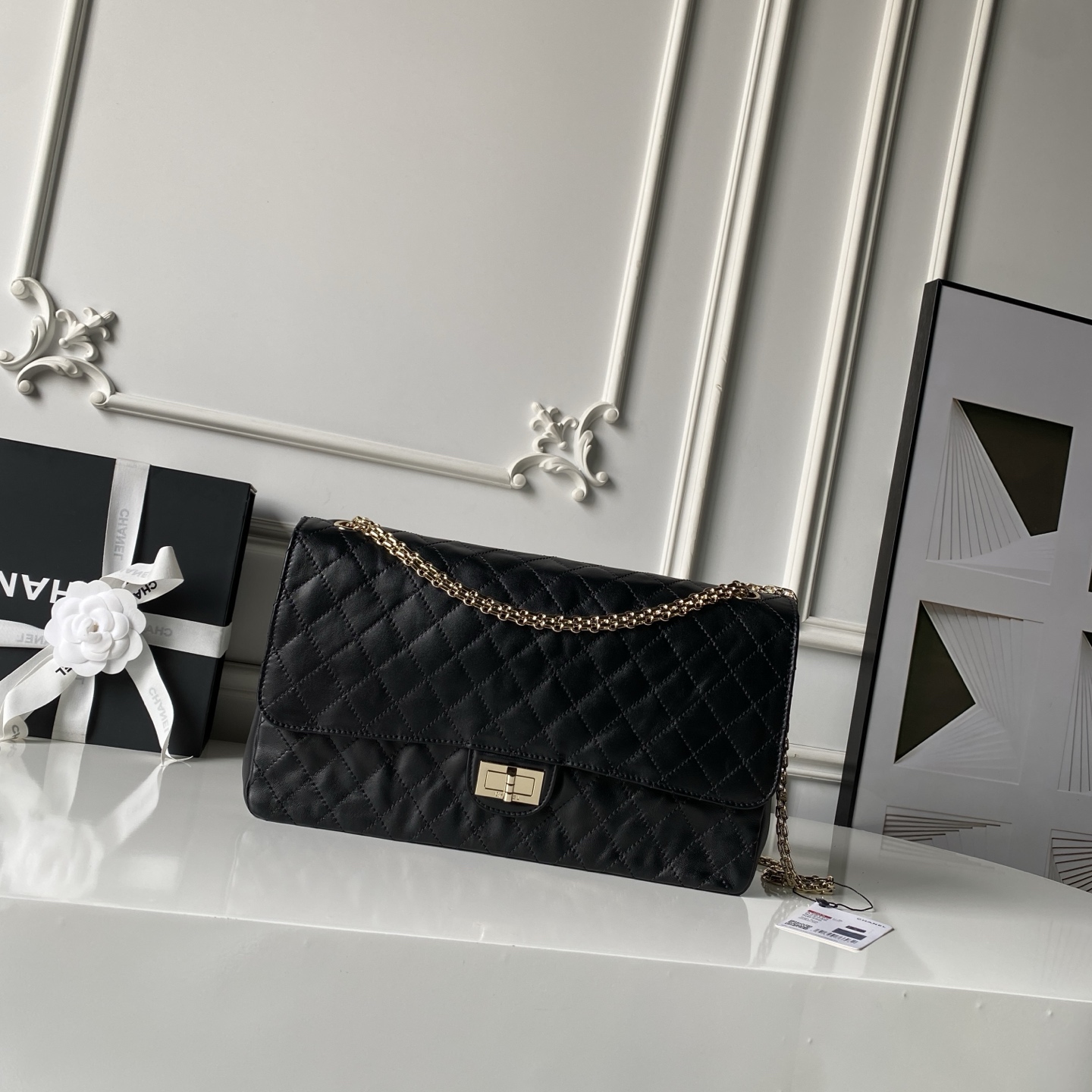 CHANEL A37587 샤넬 26S 크러쉬드 크링클드 카프스킨 클래식 2.55 백 (31cm) 가방