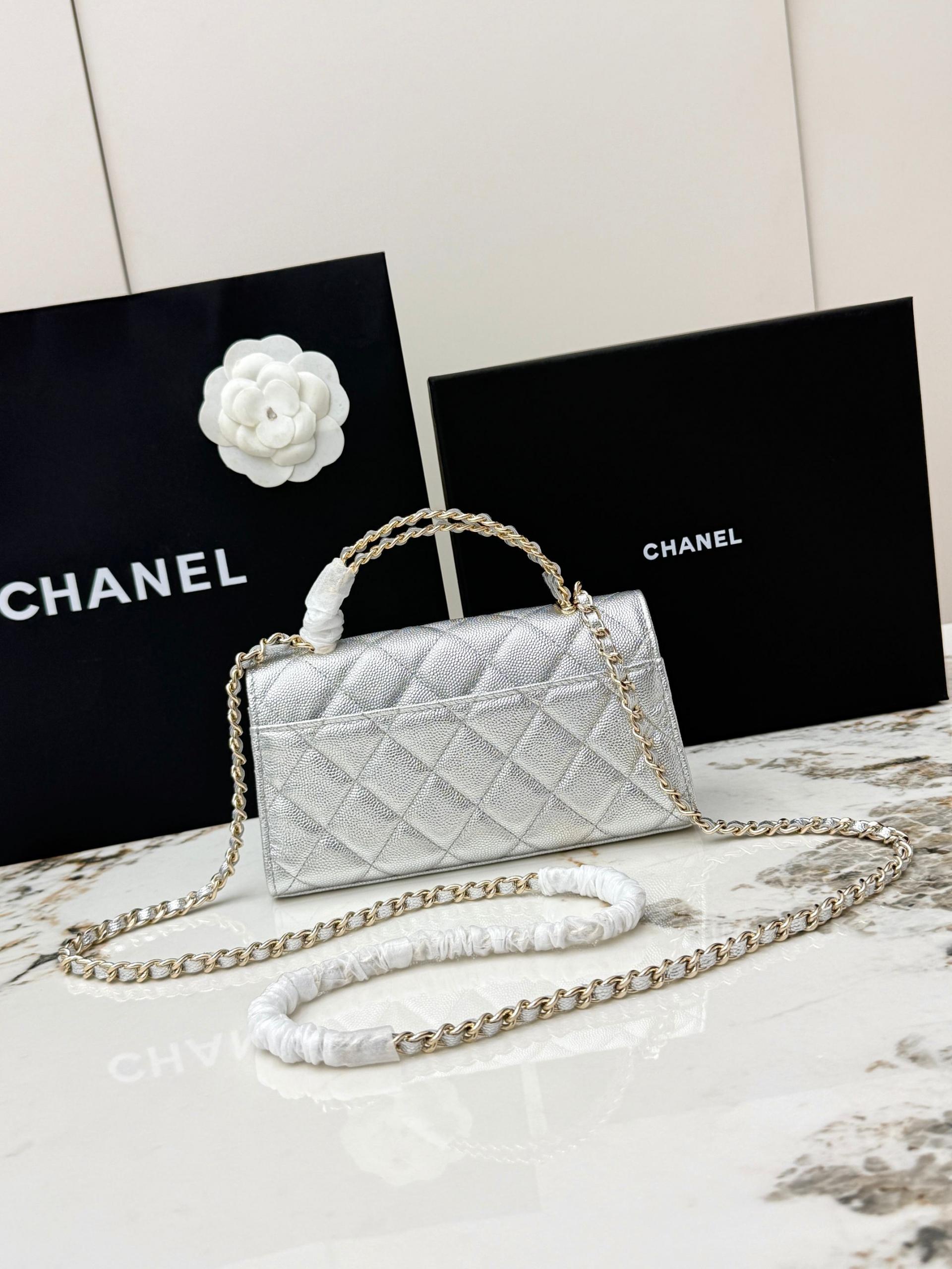 Chanel 25S 샤넬 캐비어 카우레더 Kelly 핸들백 가방