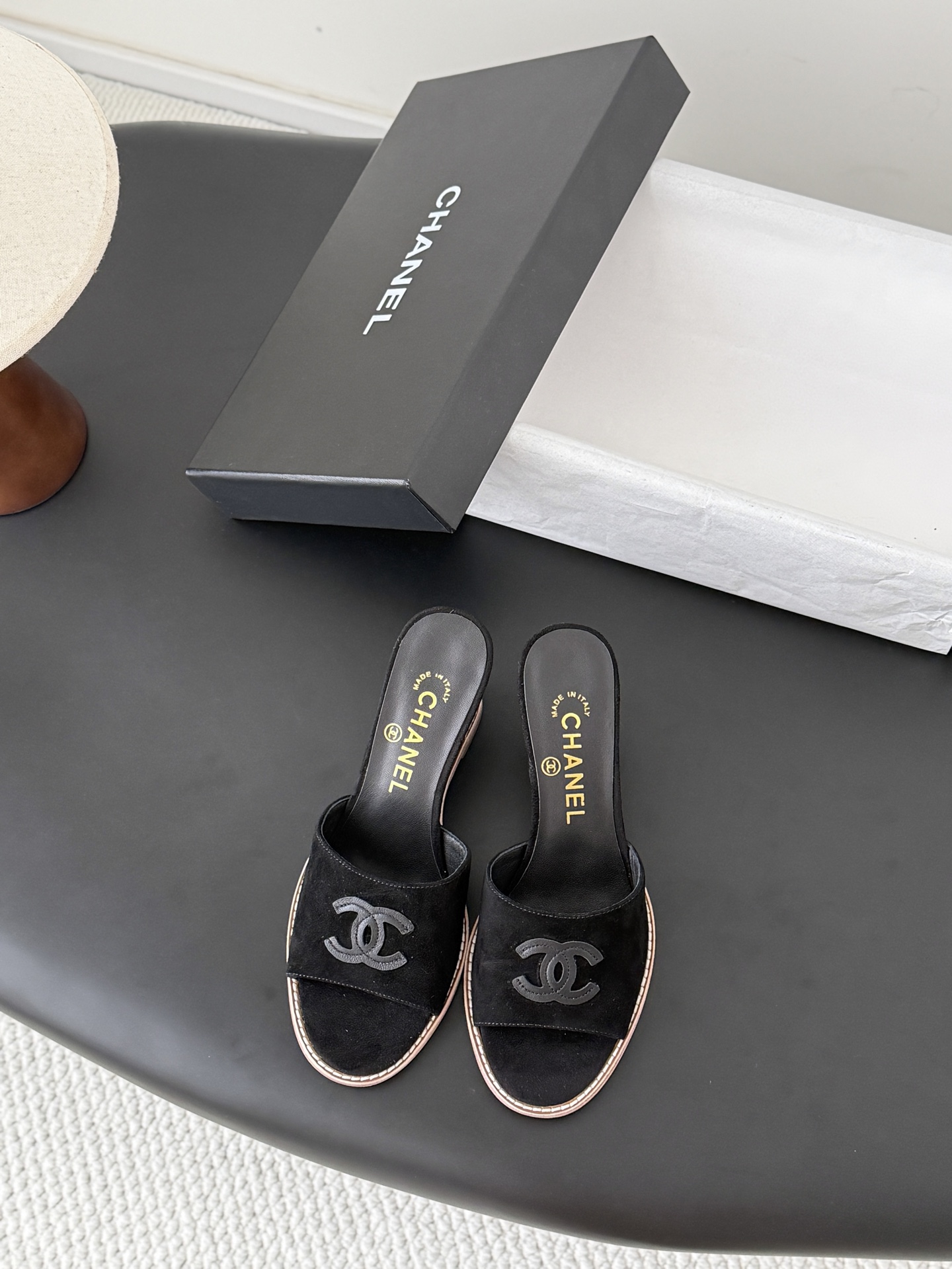 샤넬(CHANEL) 웨지 슬리퍼 신발