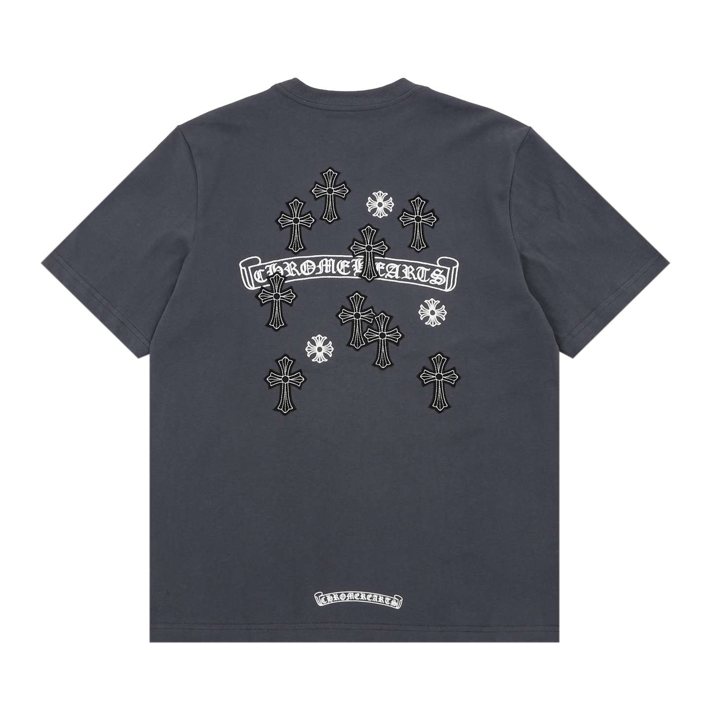 크롬하츠(CHROME HEARTS) 고딕 레터링 멀티 크로스 반팔 티셔츠 상의 의류