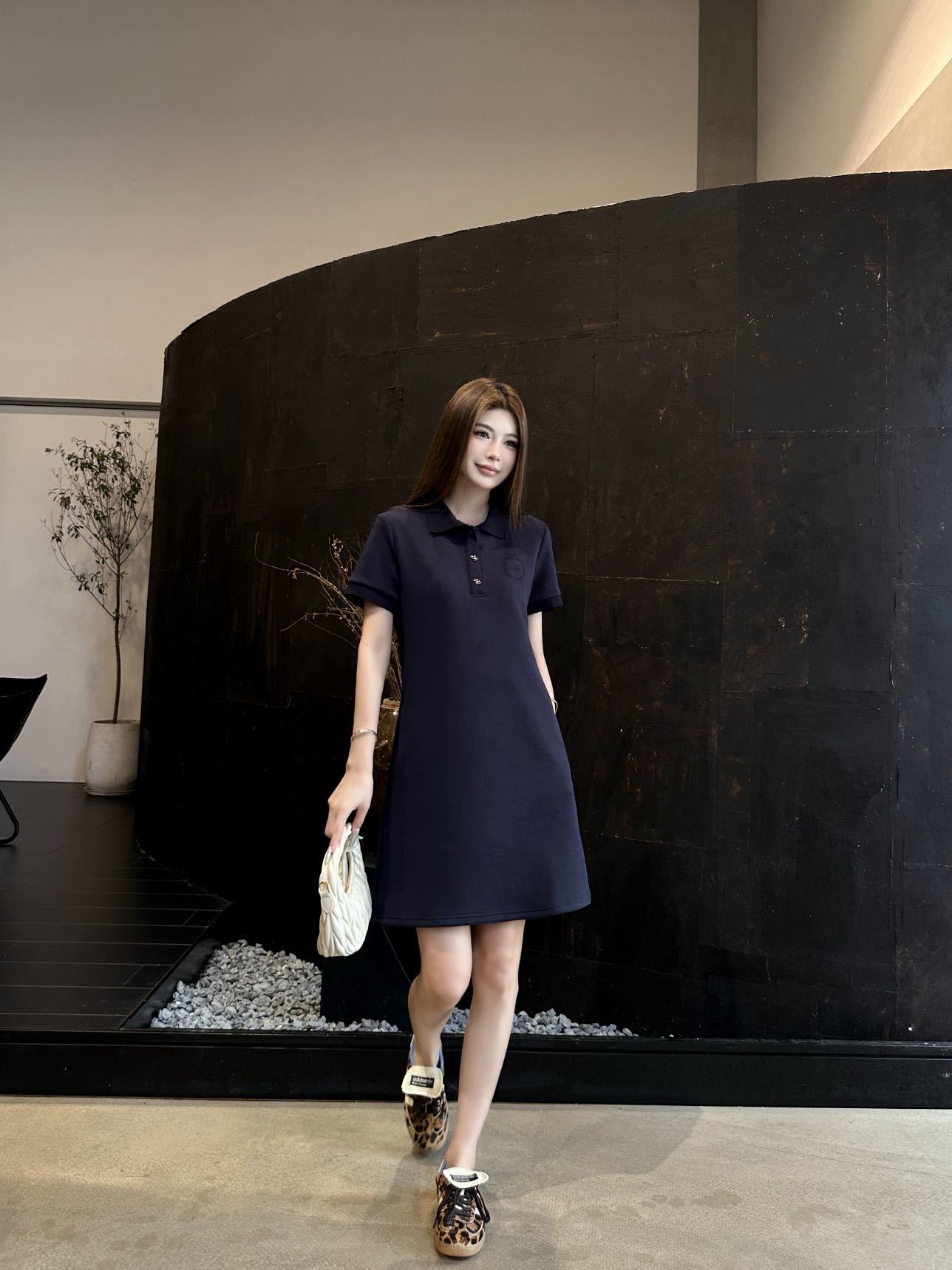 Dior CD 디올 레트로 스포츠 폴로 반팔 원피스 의류