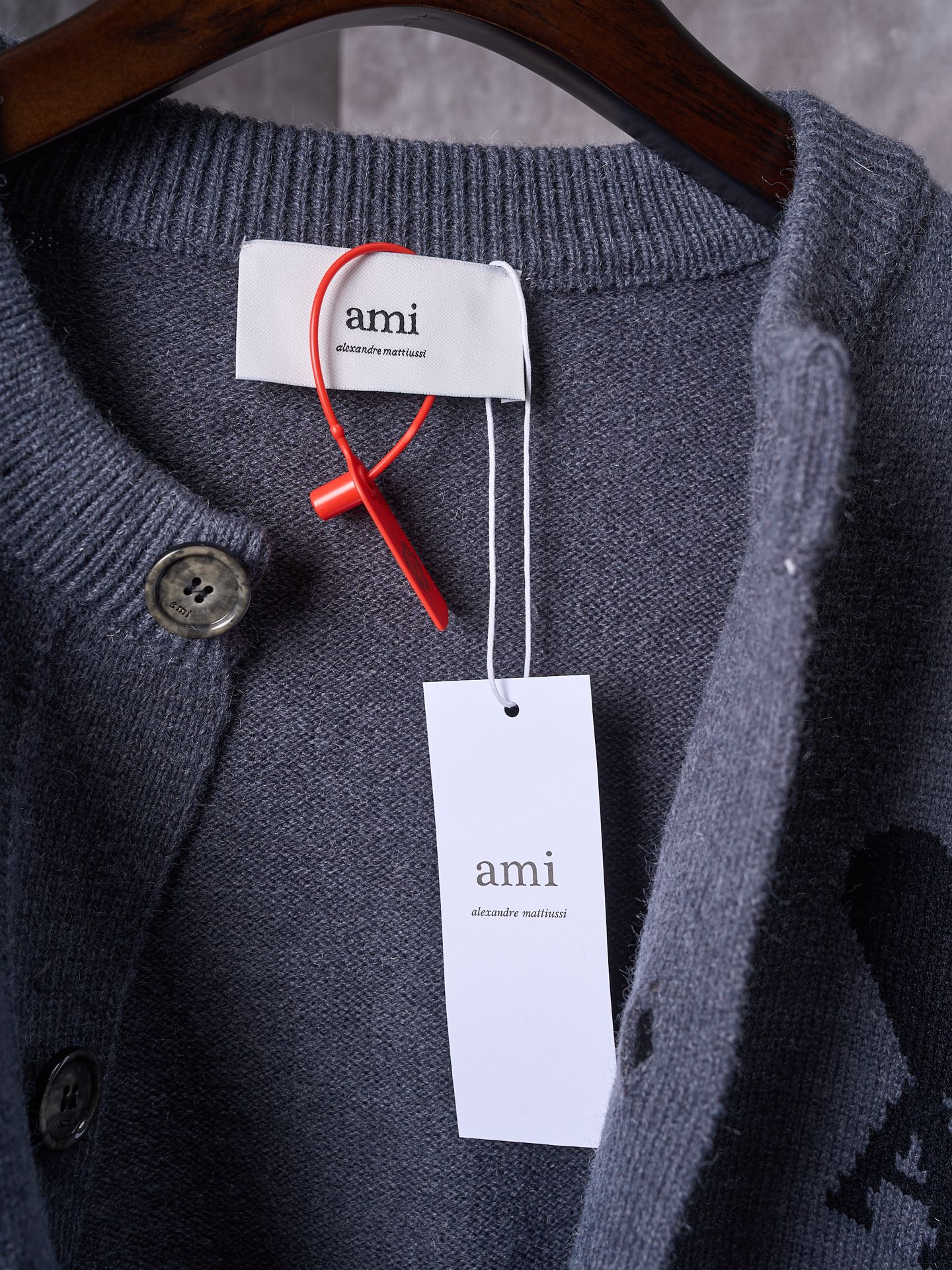 아미(AMI) 하트 자카드 울 가디건 상의 의류