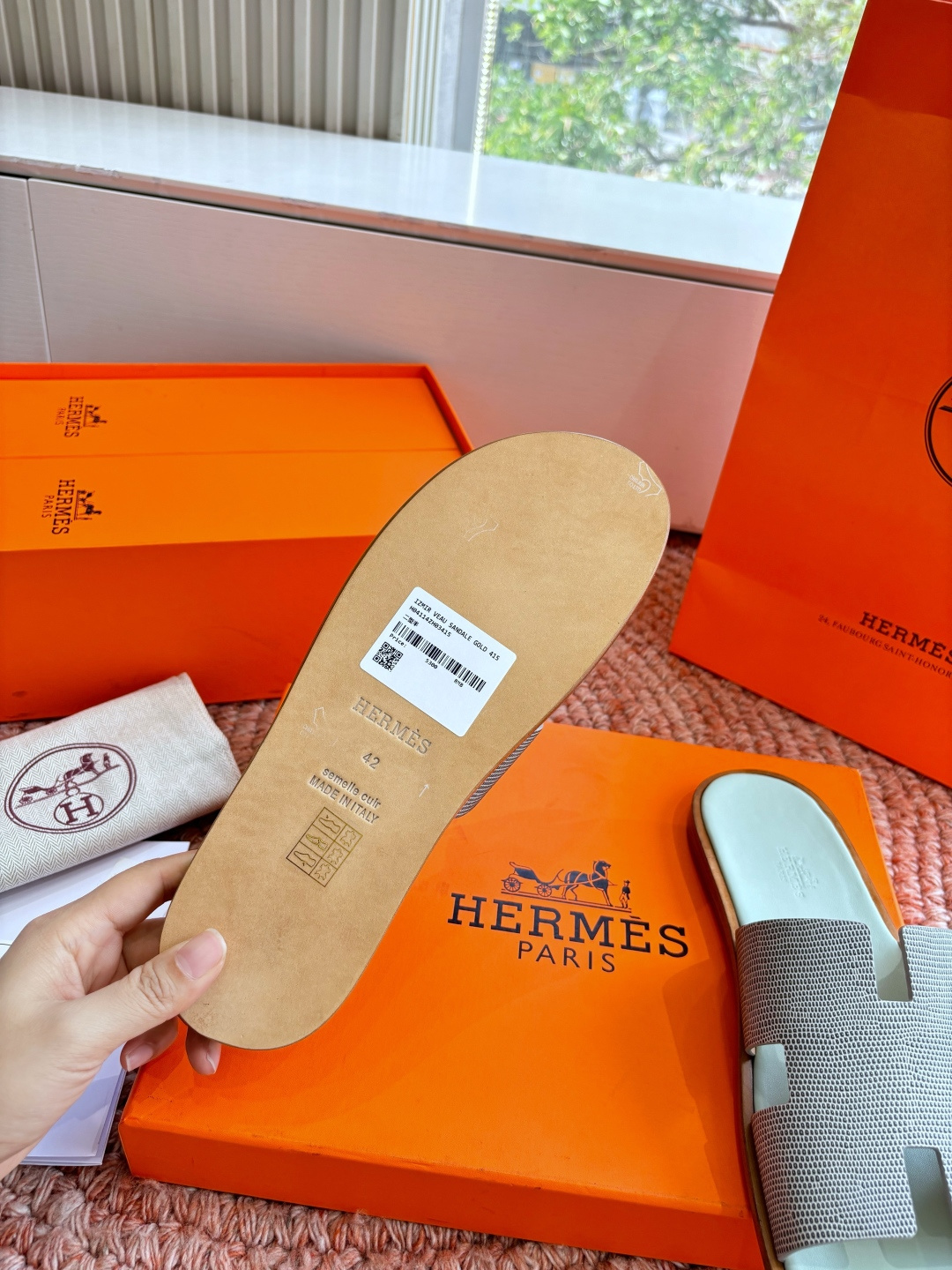 에르메스(HERMES) H 스트랩 슬리퍼 샌들 신발