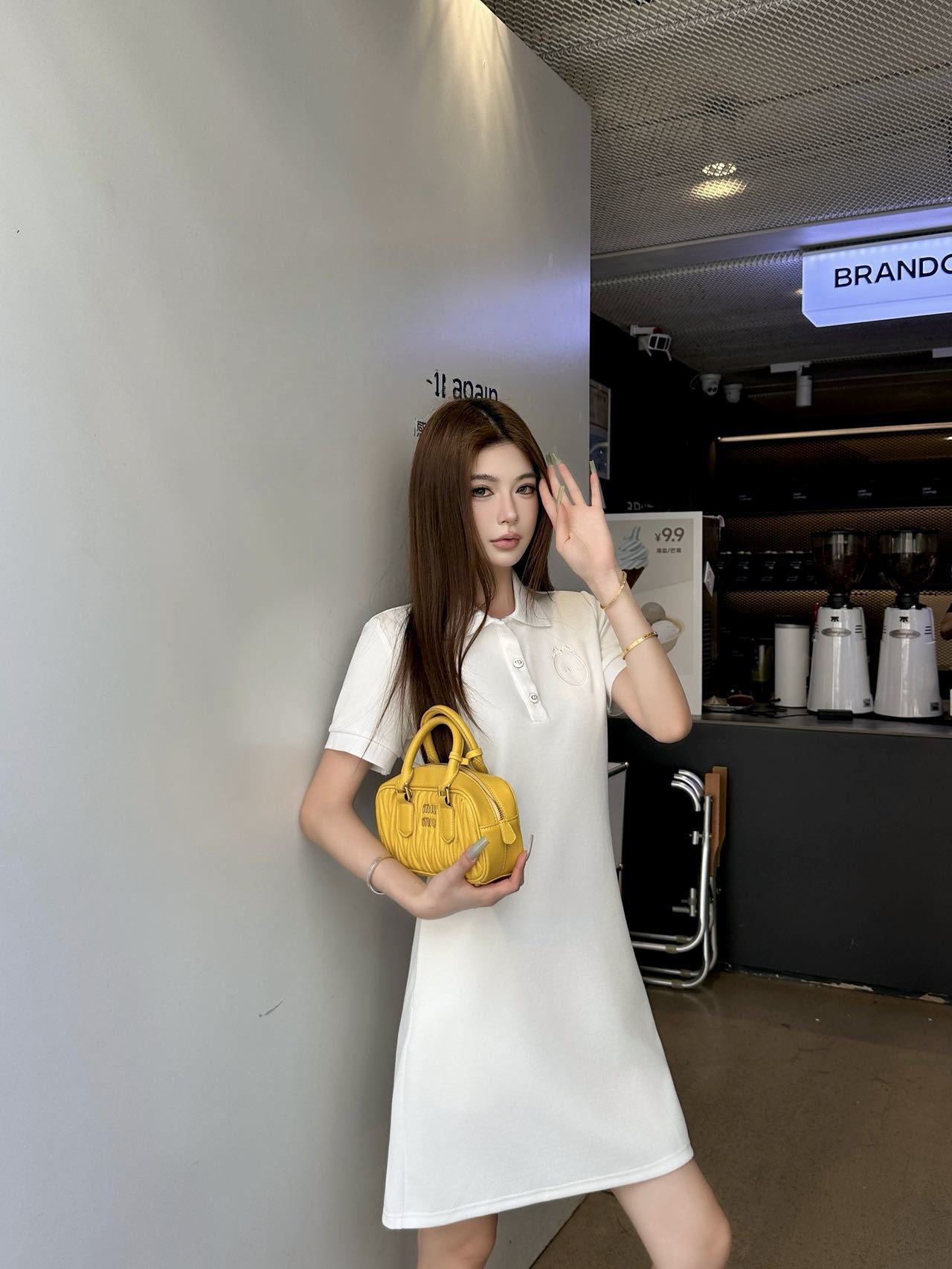 Dior CD 디올 레트로 스포츠 폴로 반팔 원피스 의류