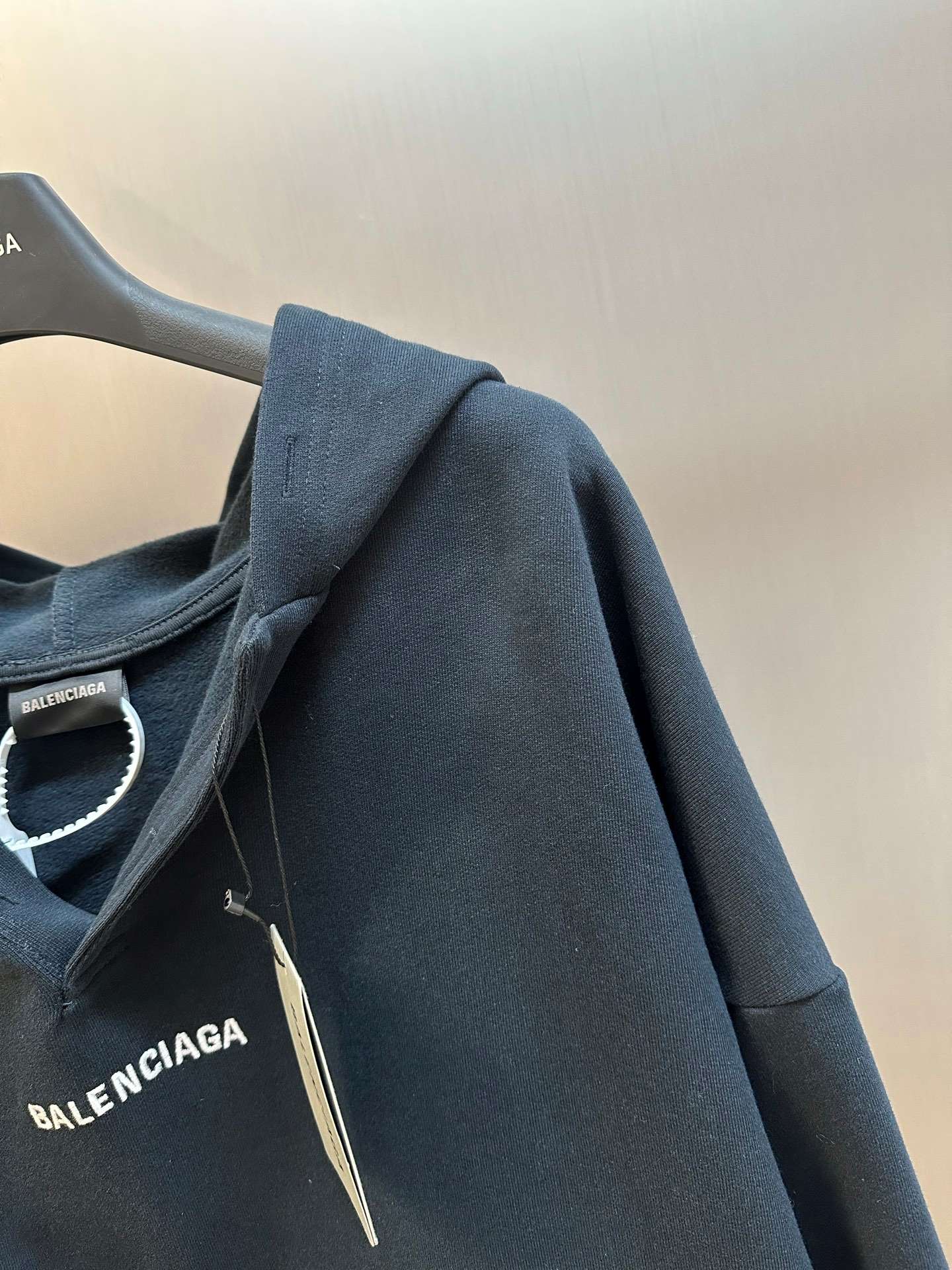 발렌시아가(BALENCIAGA) 로고 자수 오버핏 후드 상의 의류