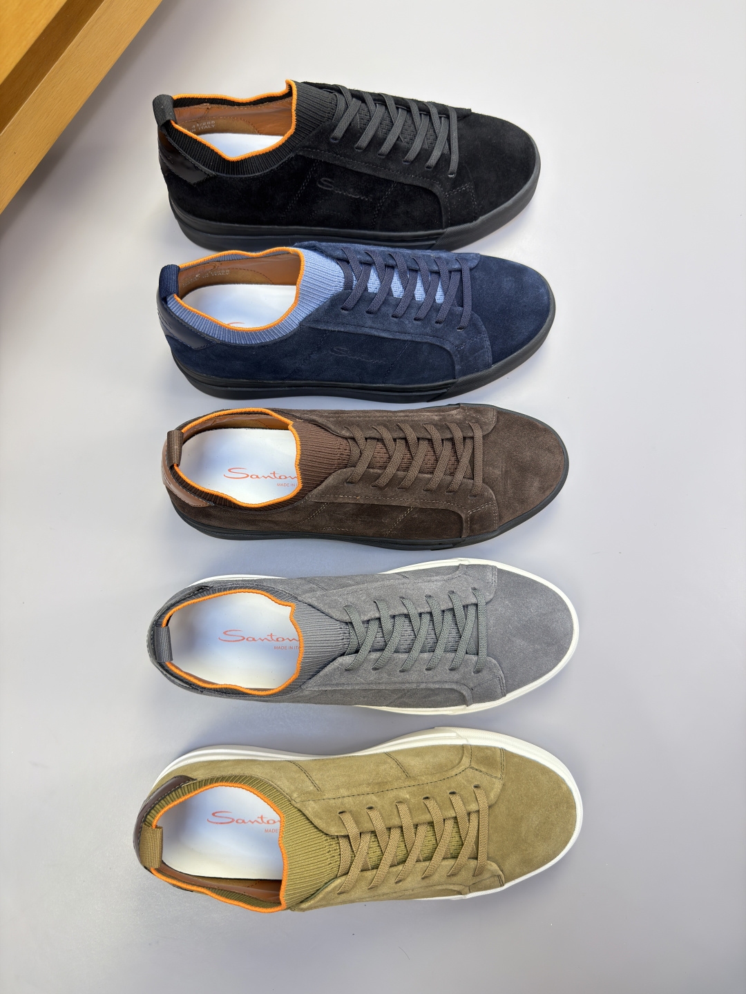 [Santoni] 산토니 프리미엄 스웨이드 캐주얼 스니커즈 신발