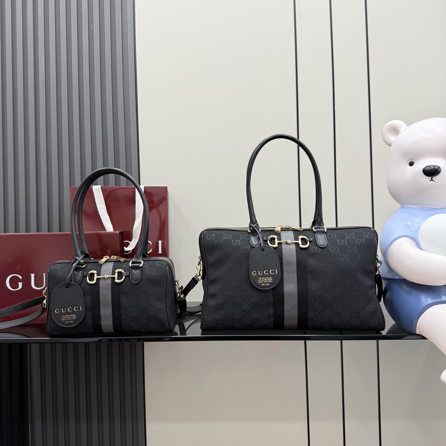 GUCCI 구찌 Gucci 보르세토(Borsetto) 캔버스 핸드백 - 라지 가방