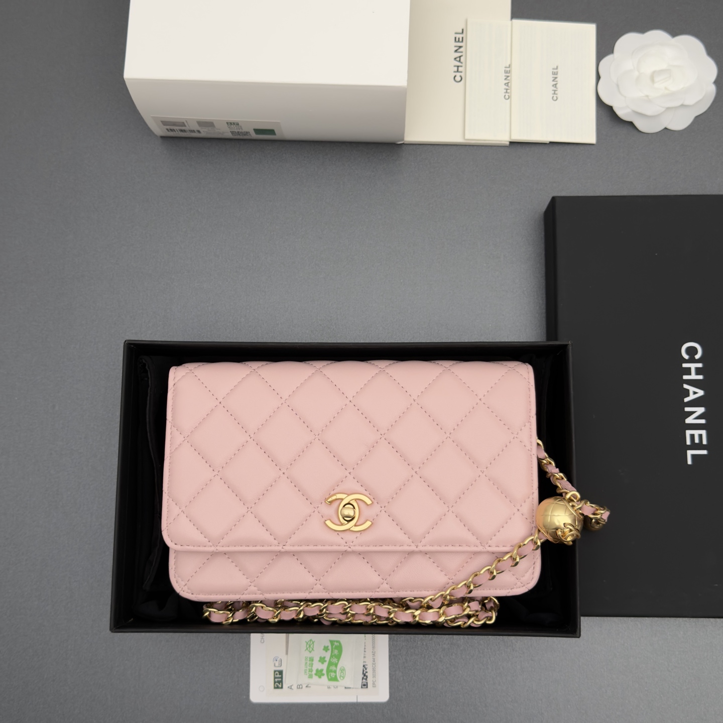 [Chanel] 샤넬 이탈리안 램스킨 클래식 체인 파우치/클러치 가방