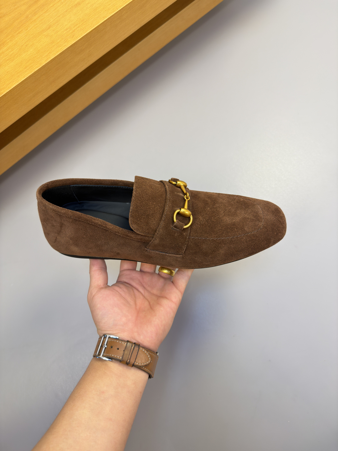 GUCCI 구찌 스웨이드 로퍼 구두 신발