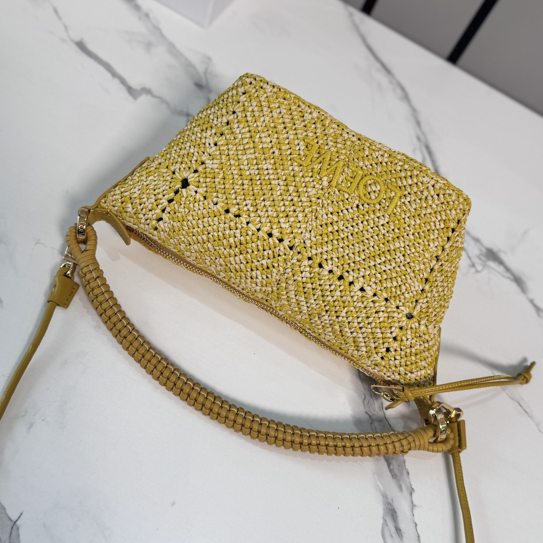 LOEWE 로에베 미니 클래식 카프스킨 & 라피아 칼라 백 가방 / 11268