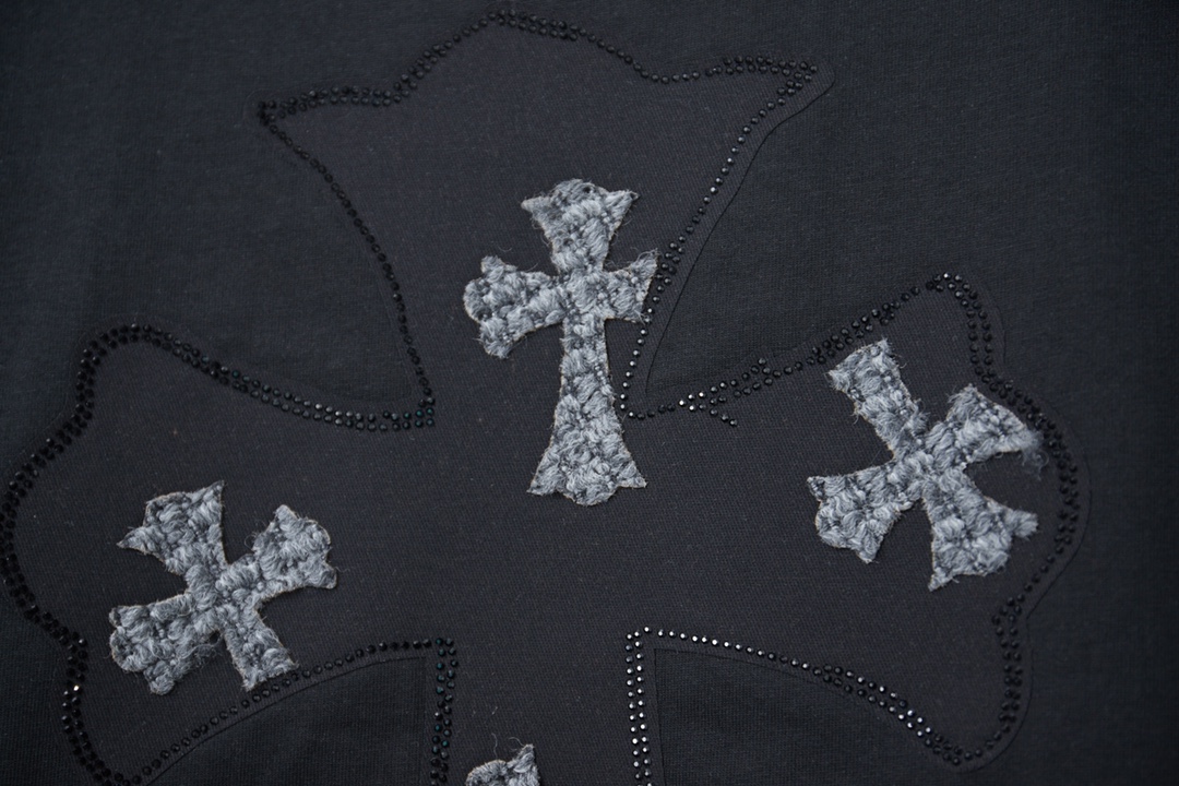 크롬하츠(CHROME HEARTS) 크로스 패치 반팔 티셔츠 상의 의류