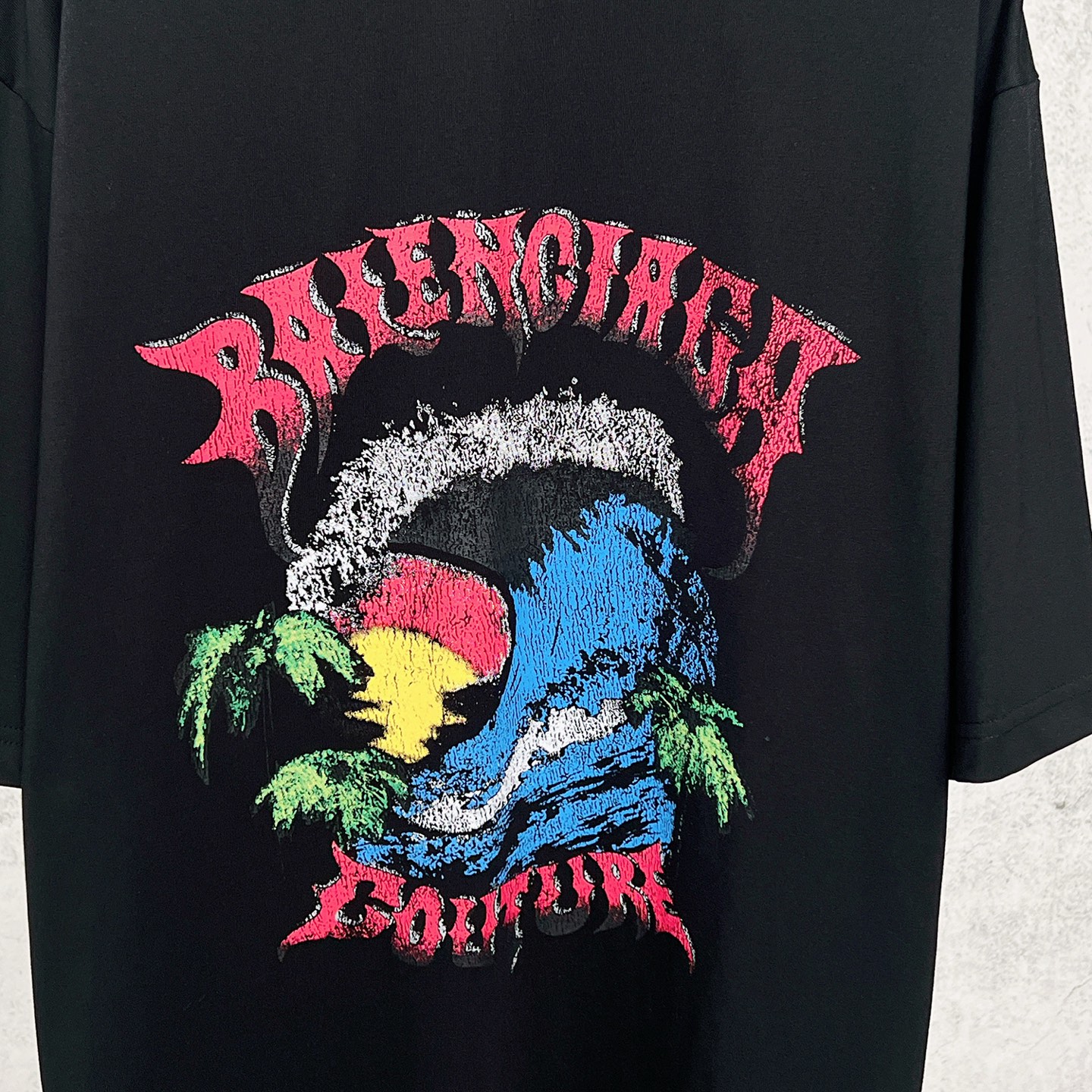 발렌시아가(BALENCIAGA) 하와이안 아트 프린트 반팔 티셔츠 의류