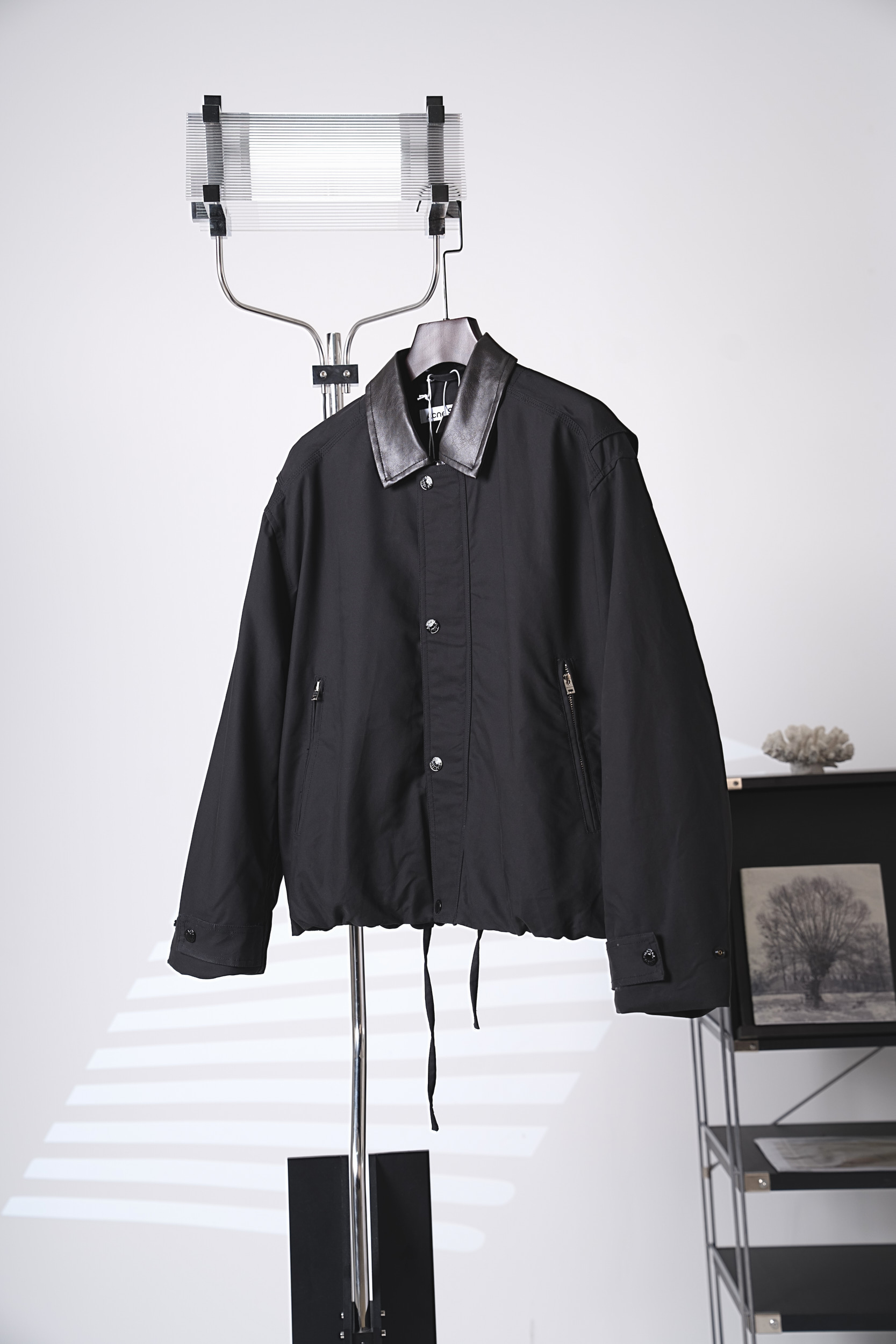 아크네(Acne studios) 레더 로고 트윌 재킷 상의 의류