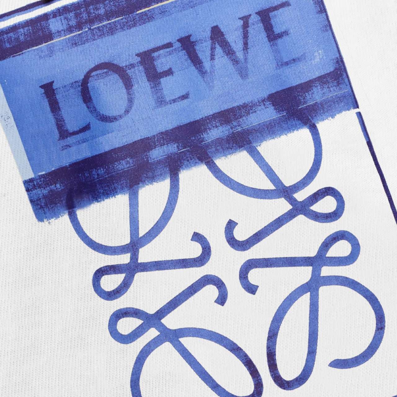 로에베(LOEWE) 아나그램 로고 그래픽 프린트 반팔 티셔츠 상의 의류