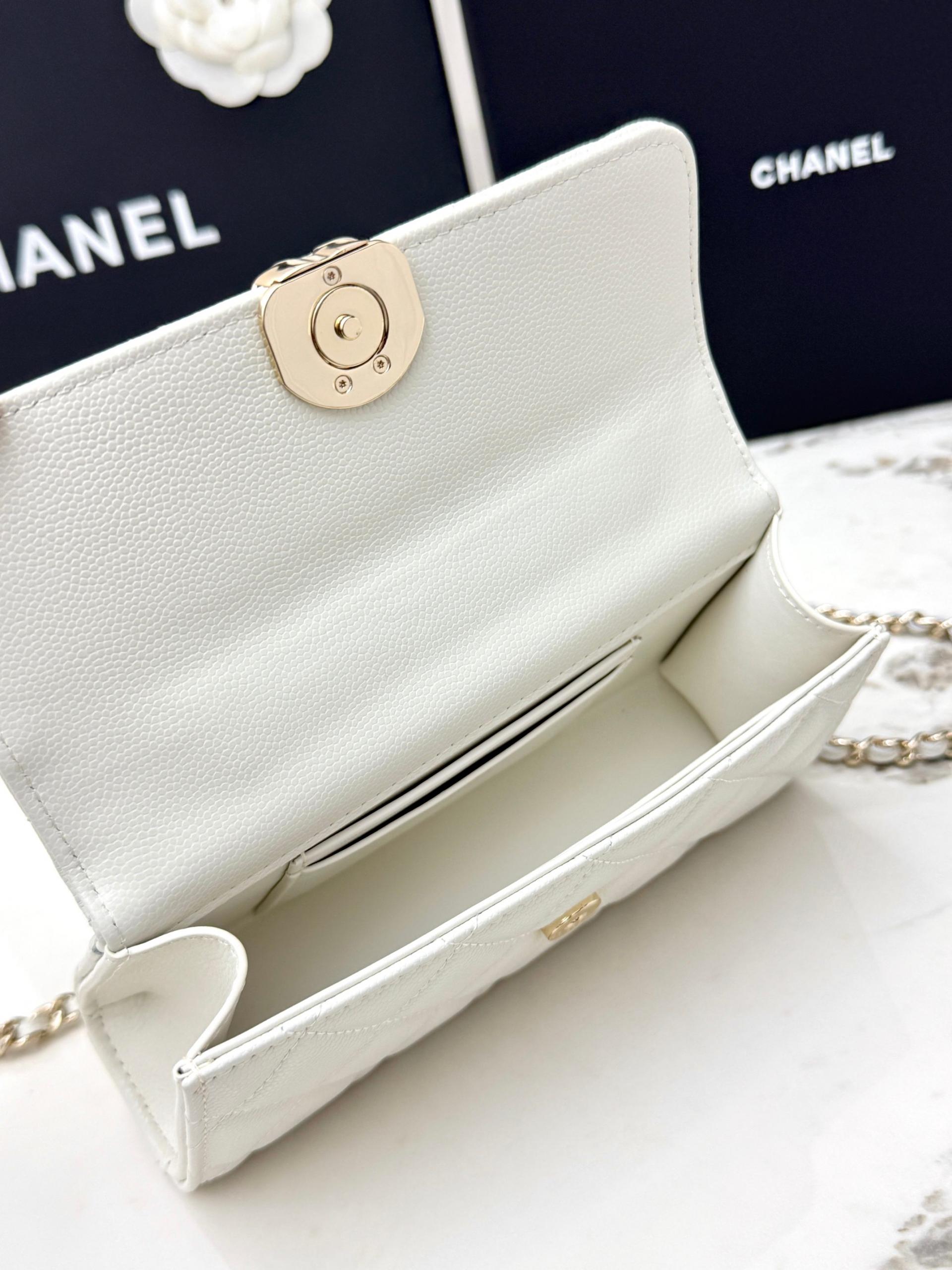 Chanel 25S 샤넬 캐비어 카우레더 Kelly 핸들백 가방