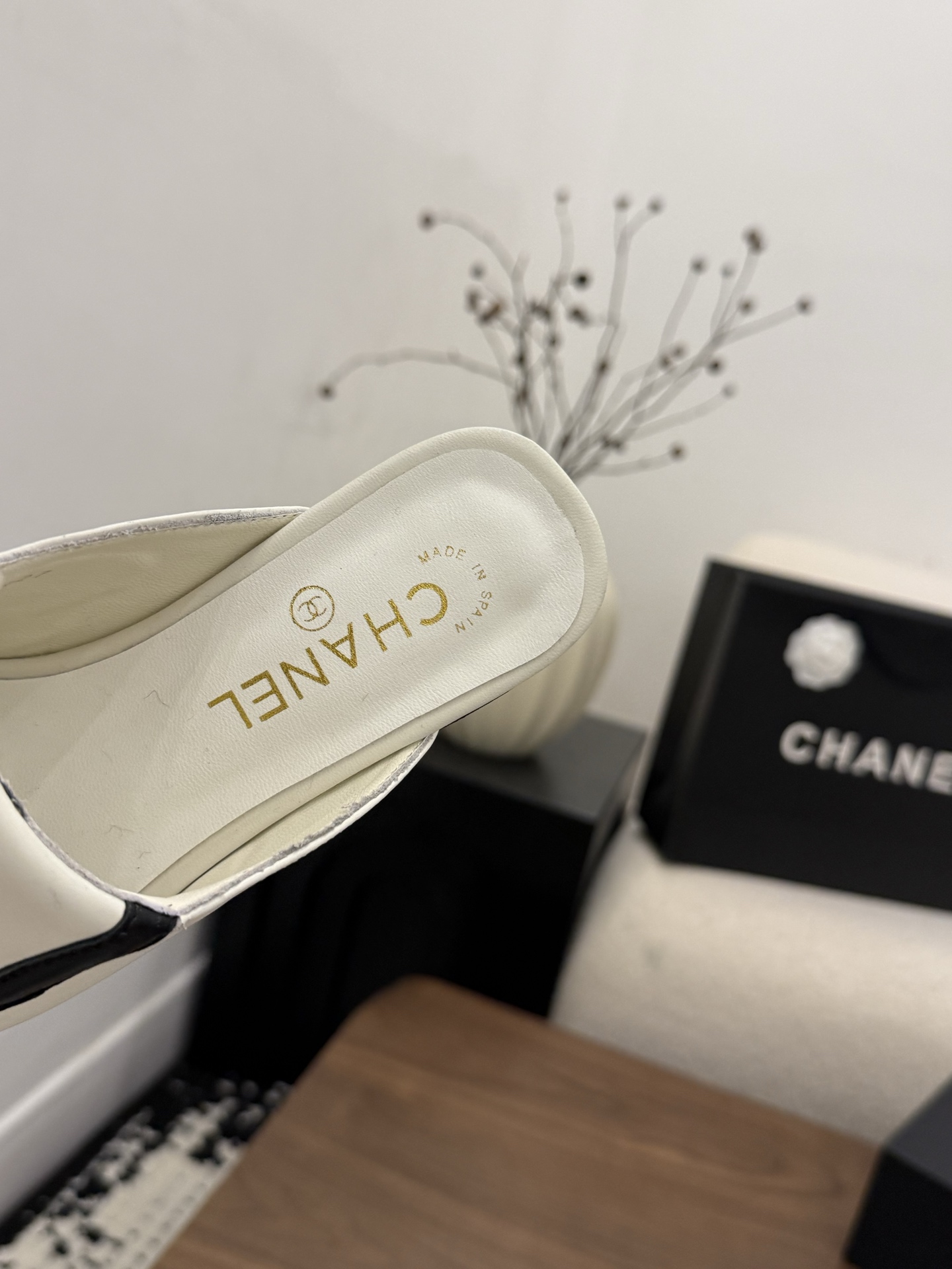 샤넬(CHANEL) 스퀘어토 미들굽 슬리퍼 신발