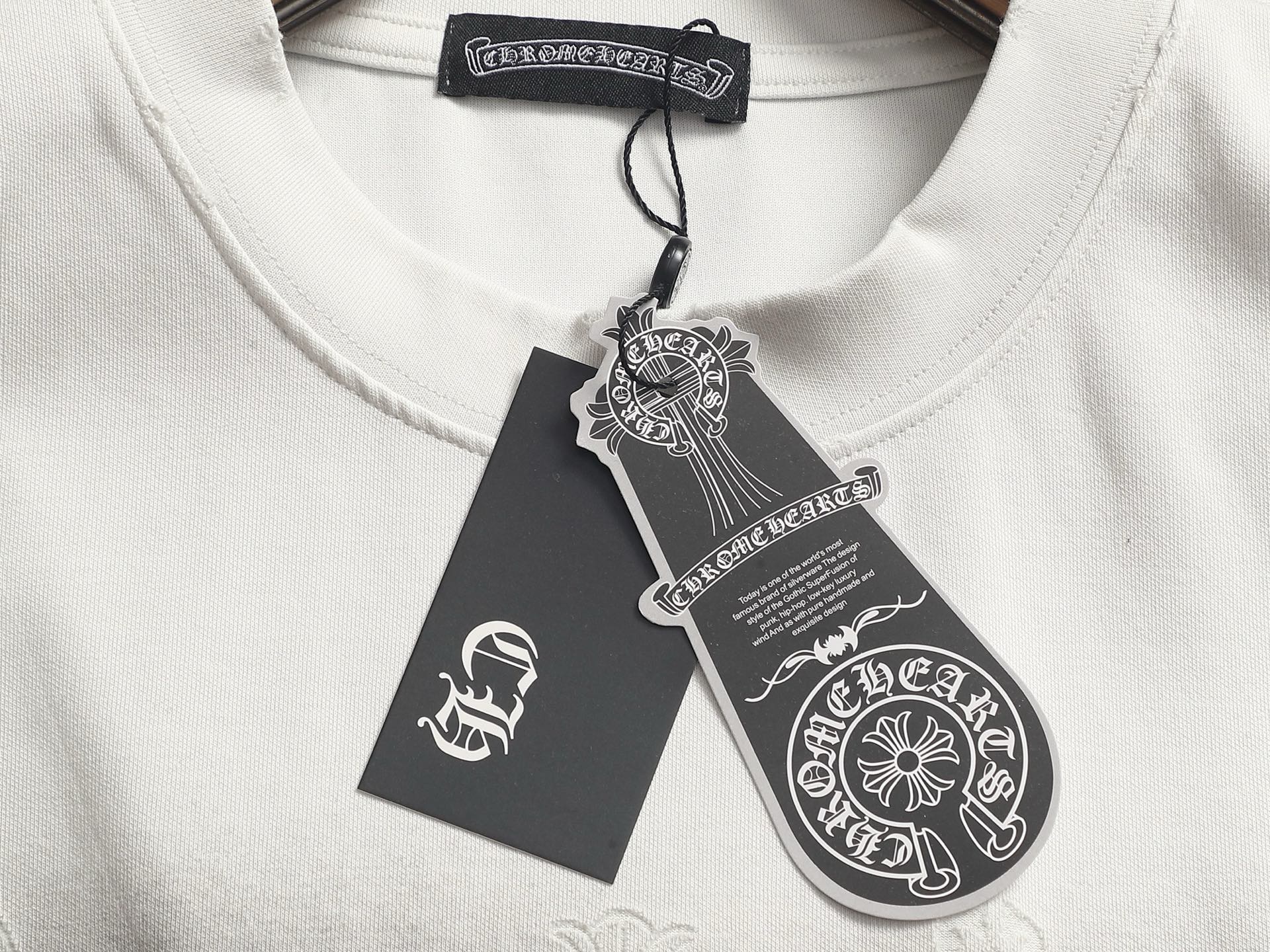 크롬하츠(CHROME HEARTS) 자수 워싱 반팔 티셔츠 상의 의류