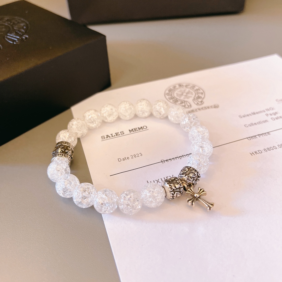 크롬하츠(CHROME HEARTS) 빈티지 크로스 비즈 팔찌 악세사리