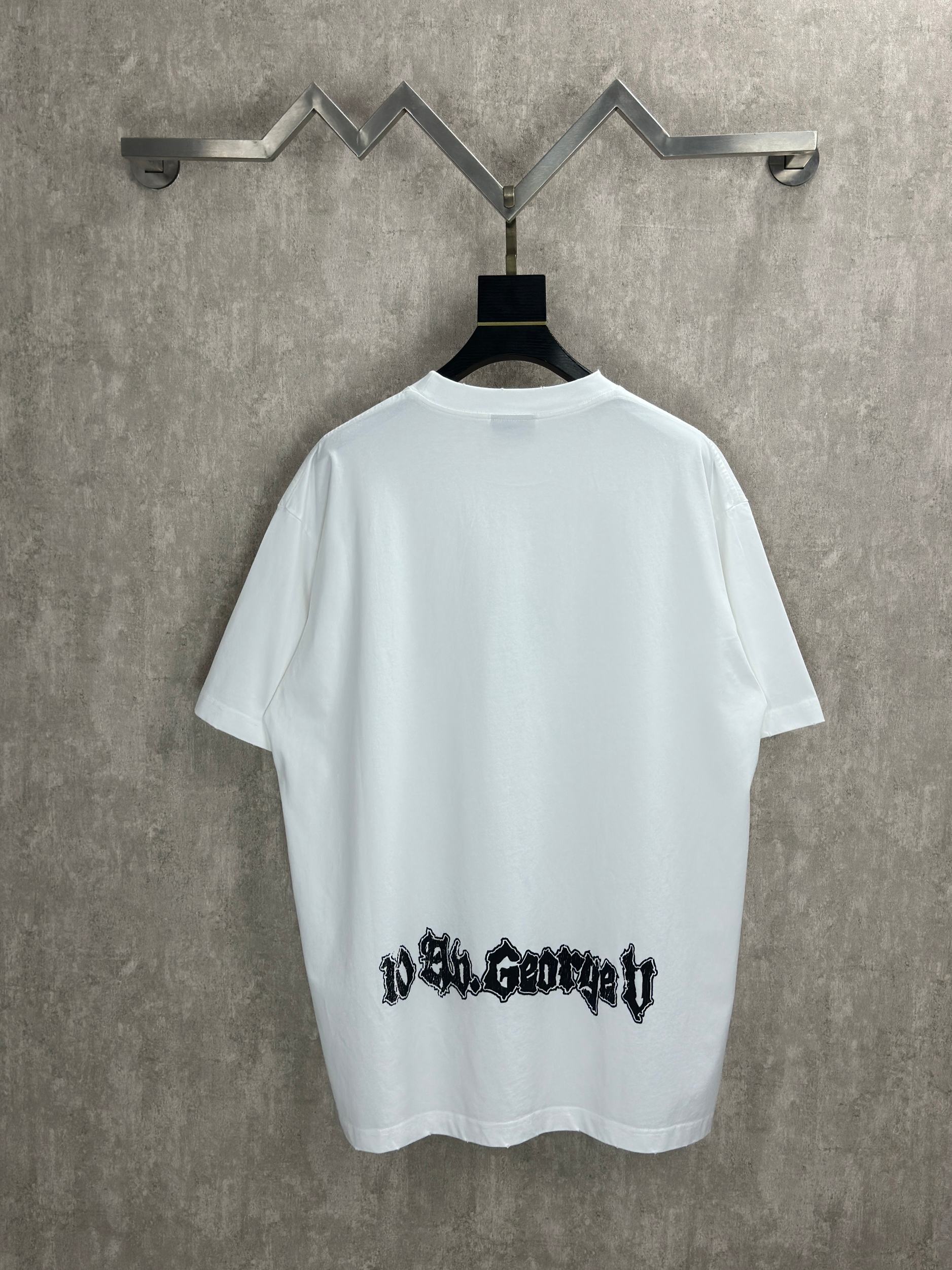 발렌시아가(BALENCIAGA) 꾸뛰르 레터링 반팔 티셔츠 의류