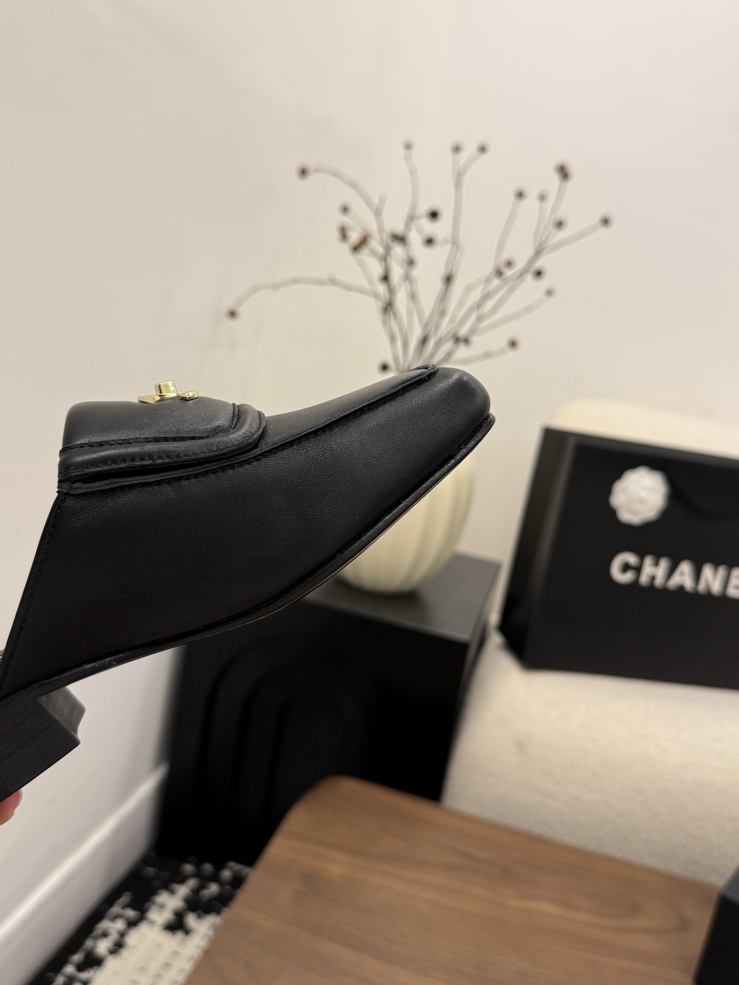 샤넬(CHANEL) 스퀘어토 미들굽 슬리퍼 신발