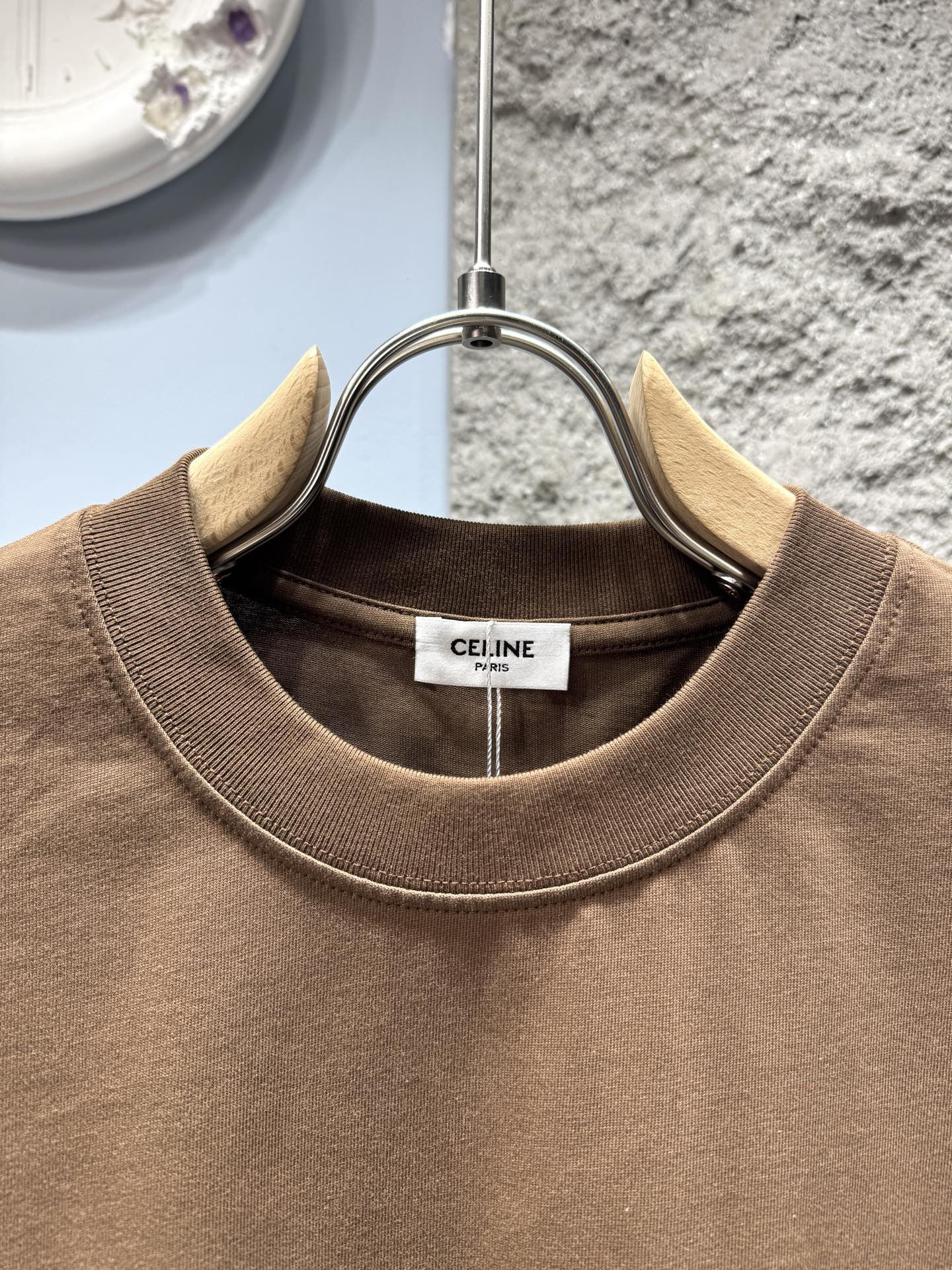 셀린느(CELINE) 트리옹프 자수 반팔 티셔츠 상의 의류