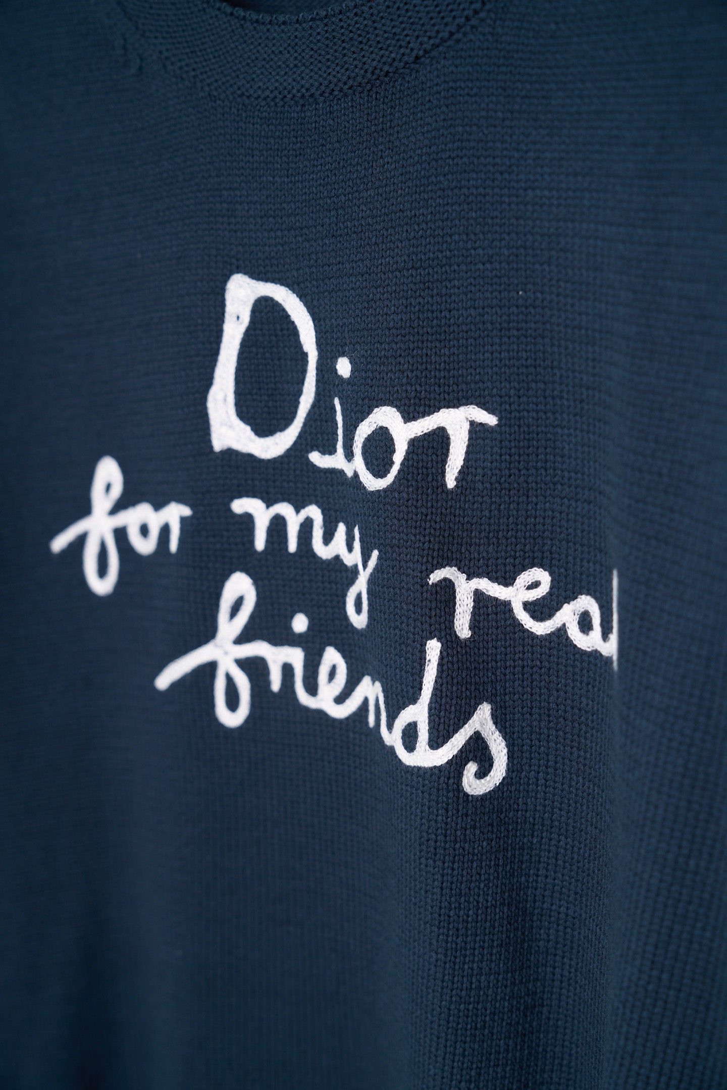 디올(DIOR) 레터링 자수 울 니트 상의 의류